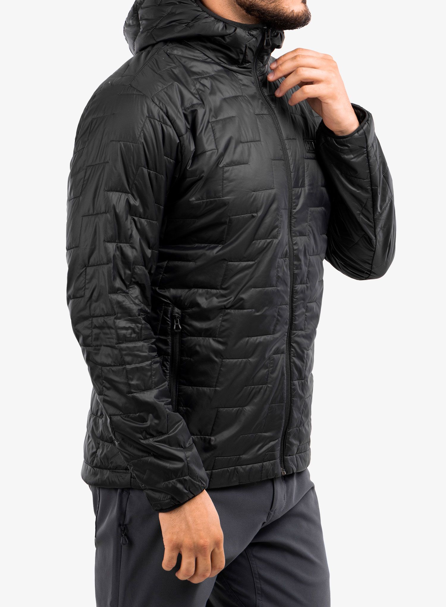 Moška jakna Helly Hansen Lifaloft Hooded Insulator Jacket - black matte