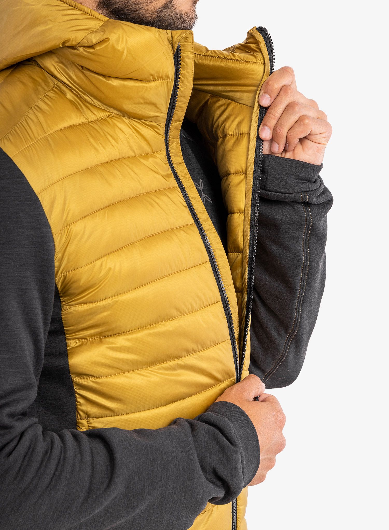 Hibridna jakna Montura Wool Essential Hoody Jacket - gold