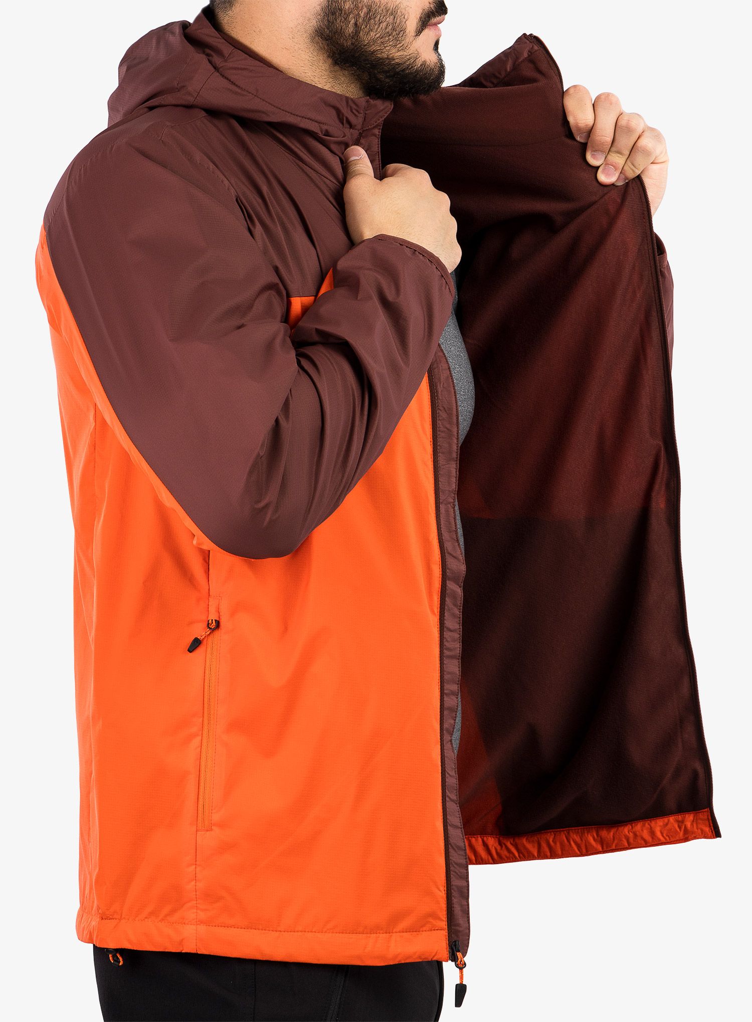 Moška jakna Marmot Ether DriClime Hoody - whiskey brown/red sun