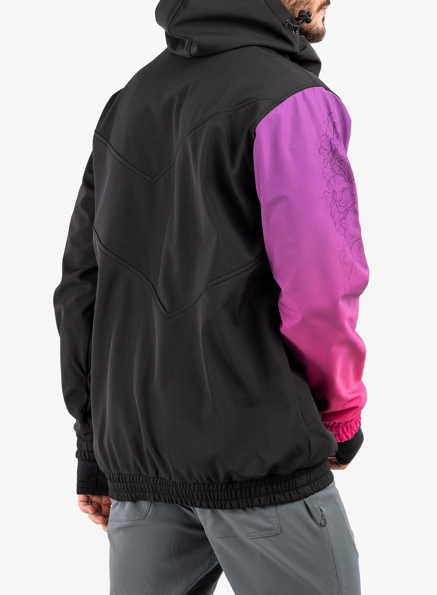 Smučarska jakna Majesty Shadow Softshell - black/purple