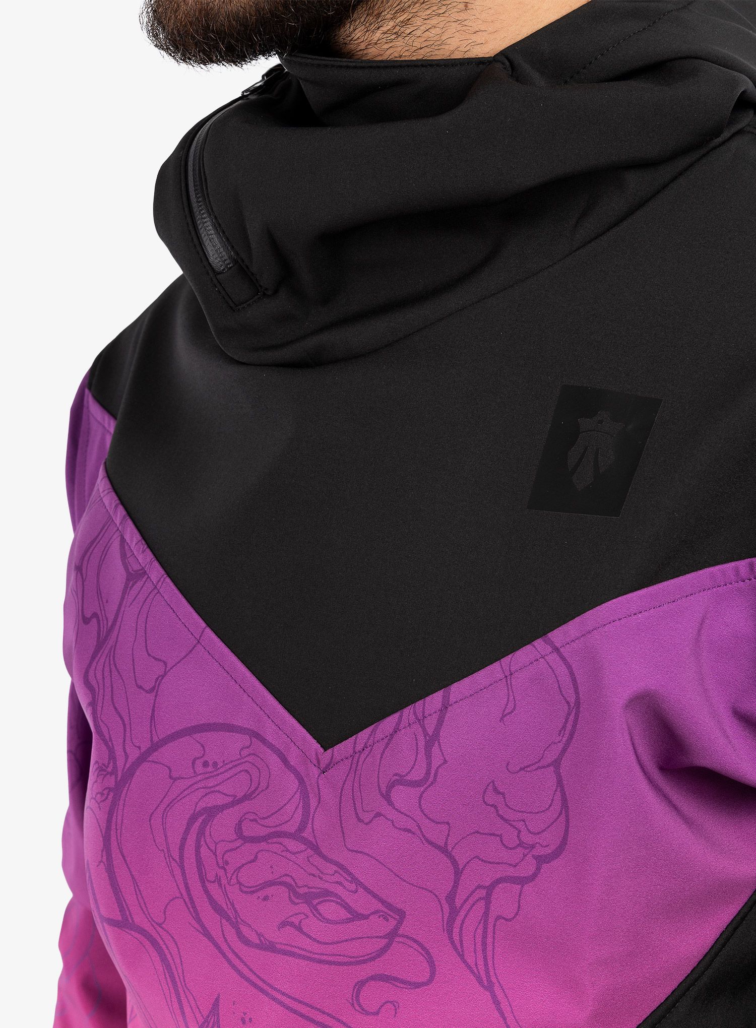 Smučarska jakna Majesty Shadow Softshell - black/purple