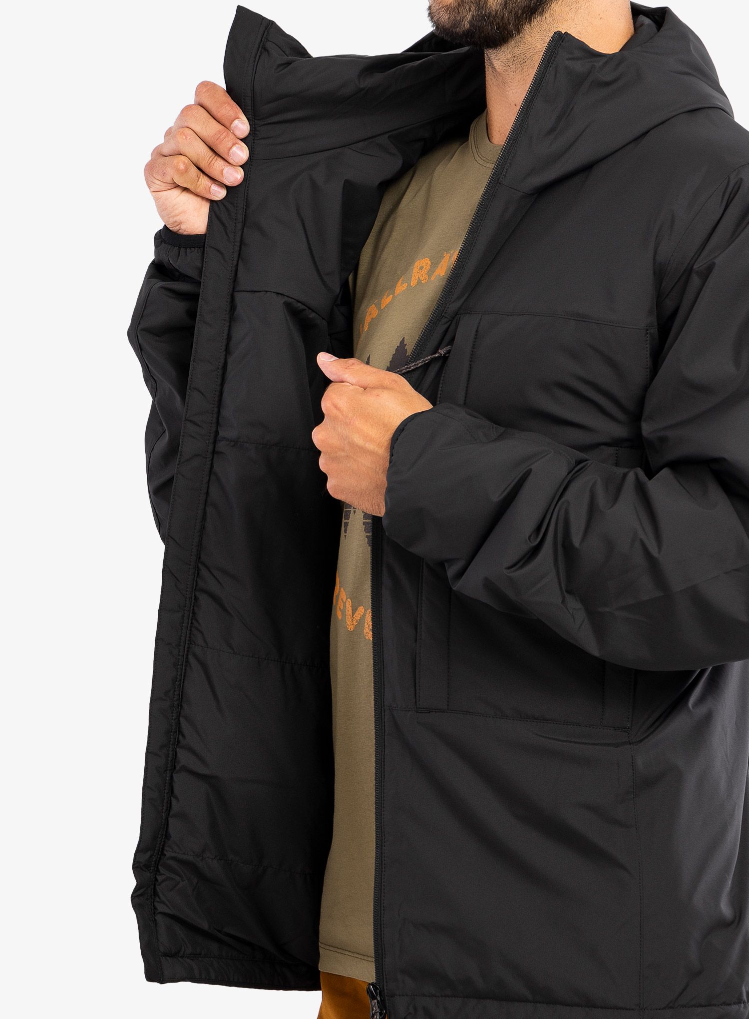 Sintetična jakna Fjallraven Keb Wool Padded Jacket - black