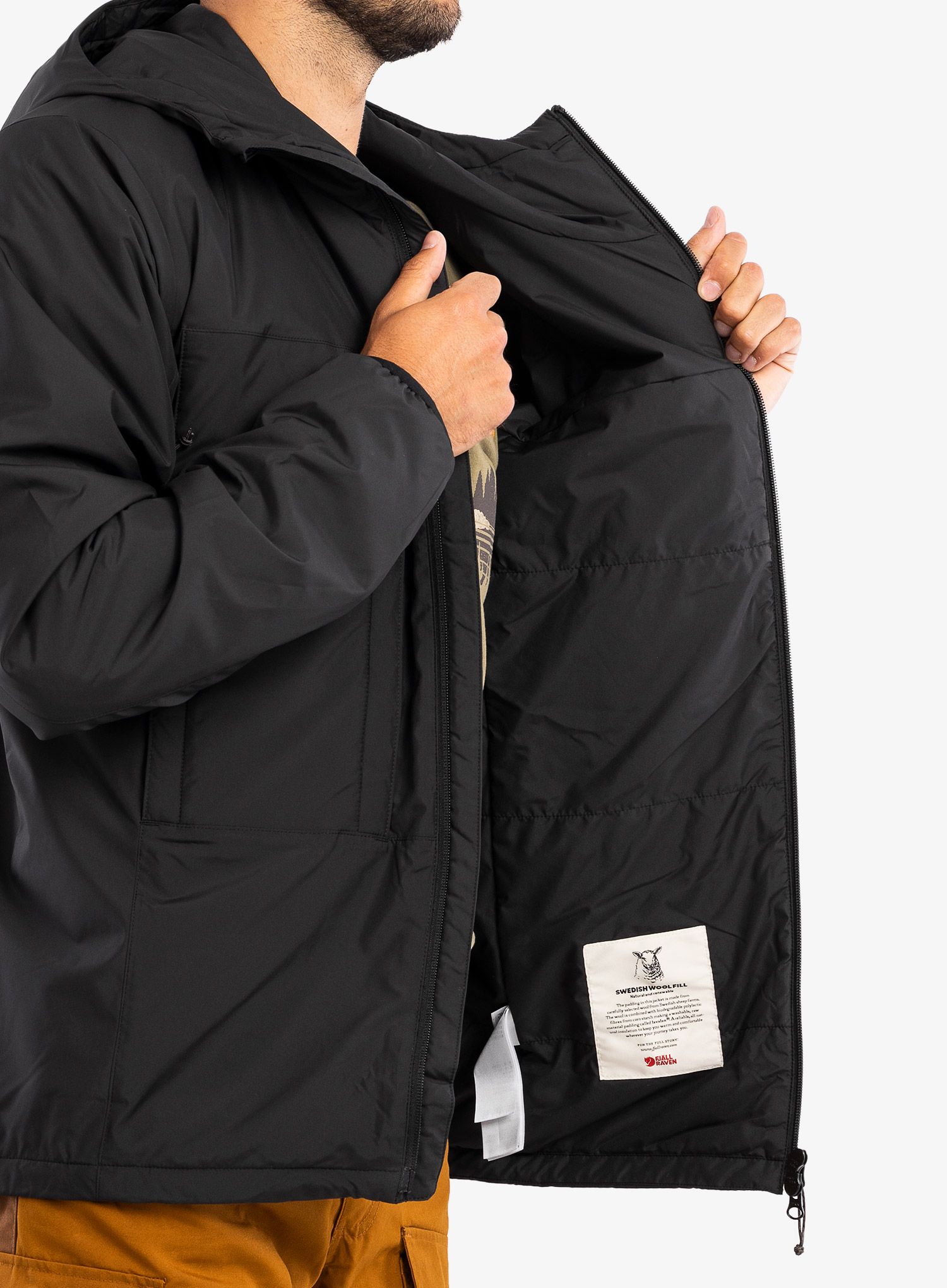 Sintetična jakna Fjallraven Keb Wool Padded Jacket - black