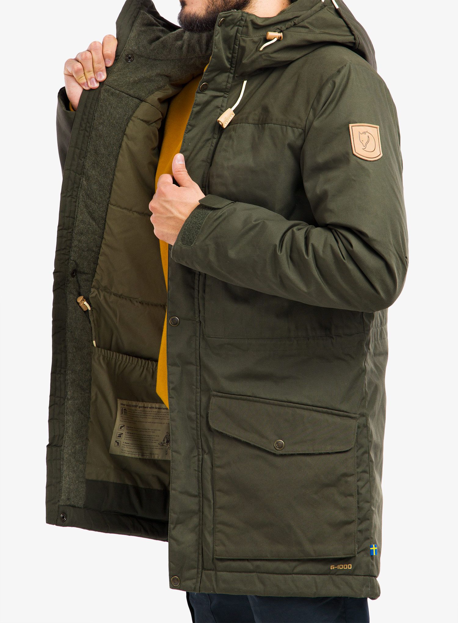 Sintetična jakna Fjallraven Singi Wool Padded Parka - deep forest