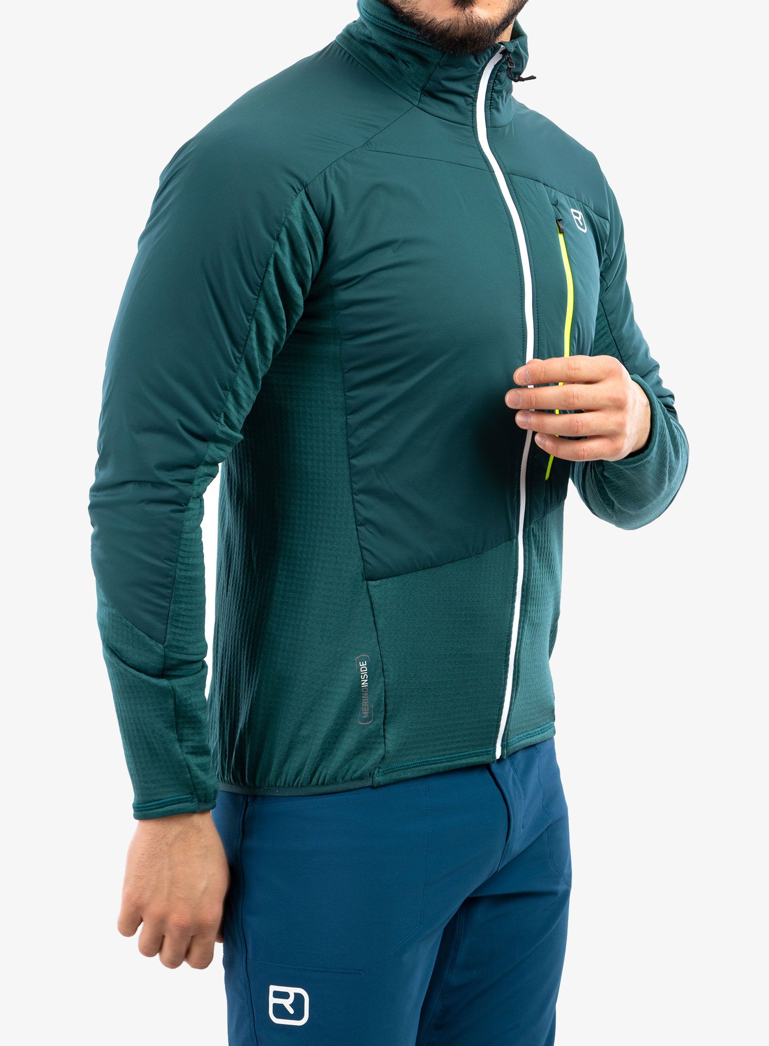 Moška jakna Ortovox Westalpen Swisswool Hybrid Jacket - dark pacific