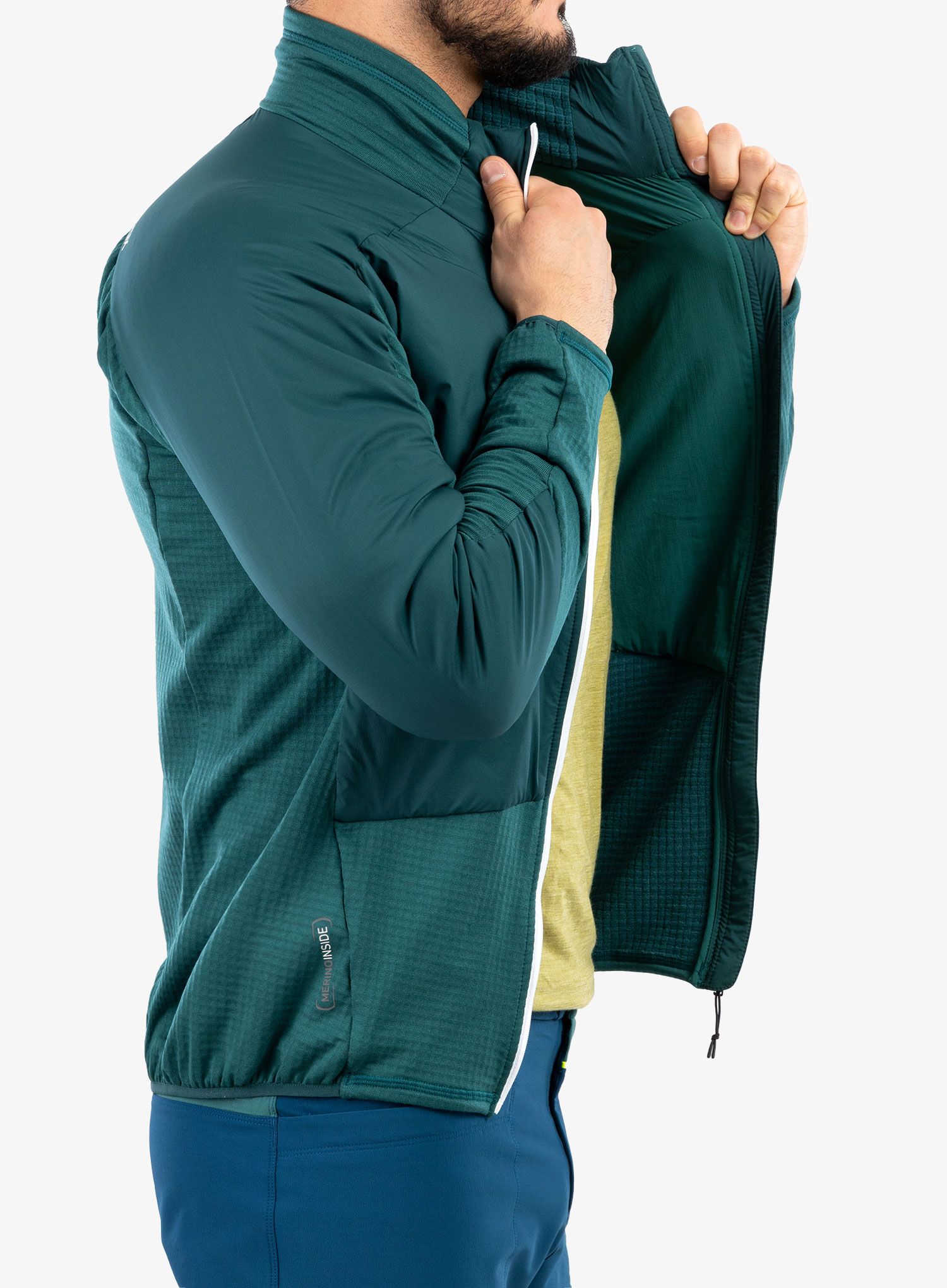 Moška jakna Ortovox Westalpen Swisswool Hybrid Jacket - dark pacific