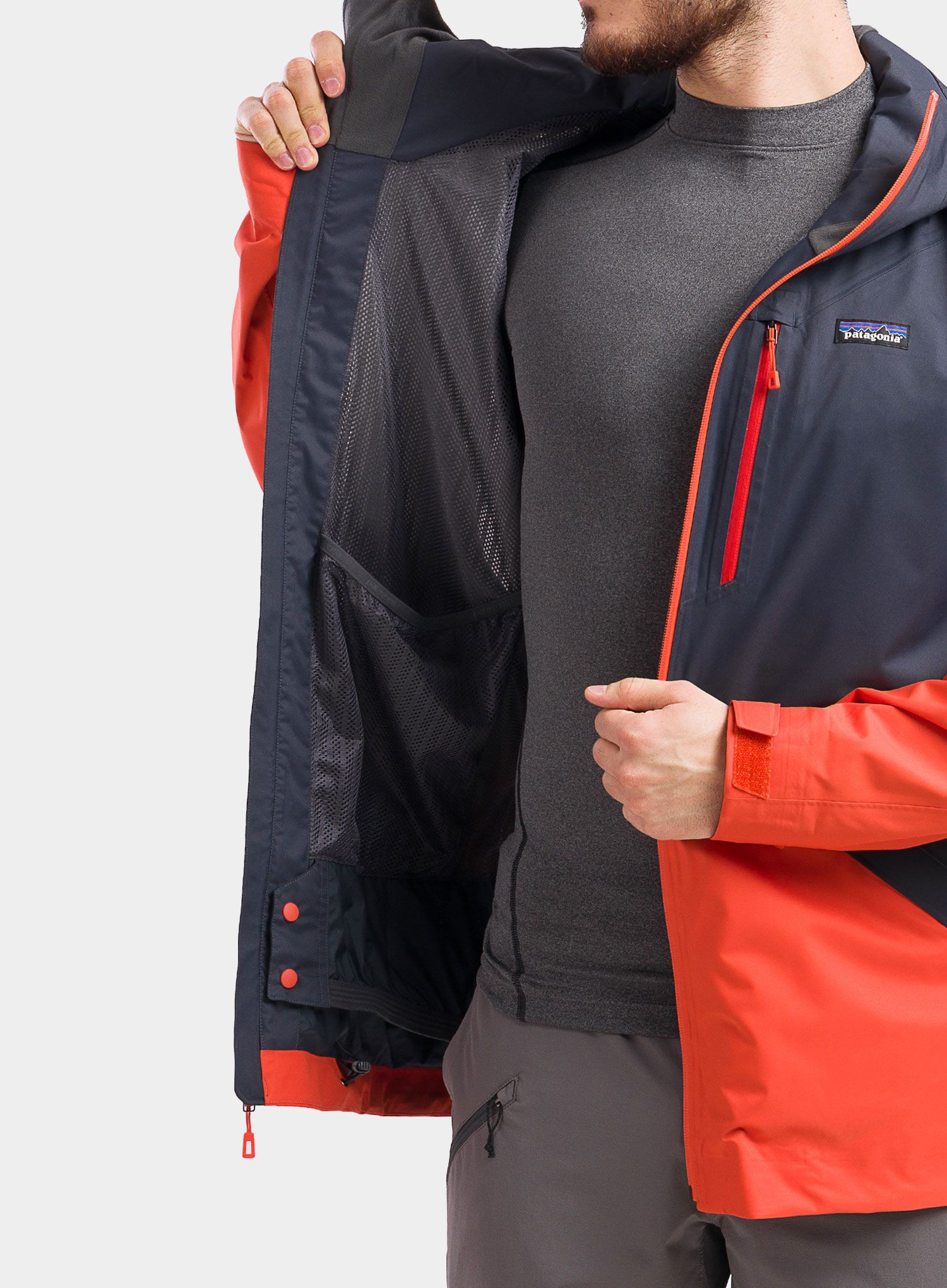 Smučarska jakna Patagonia Snowshot Jacket - smolder blue/metric orange