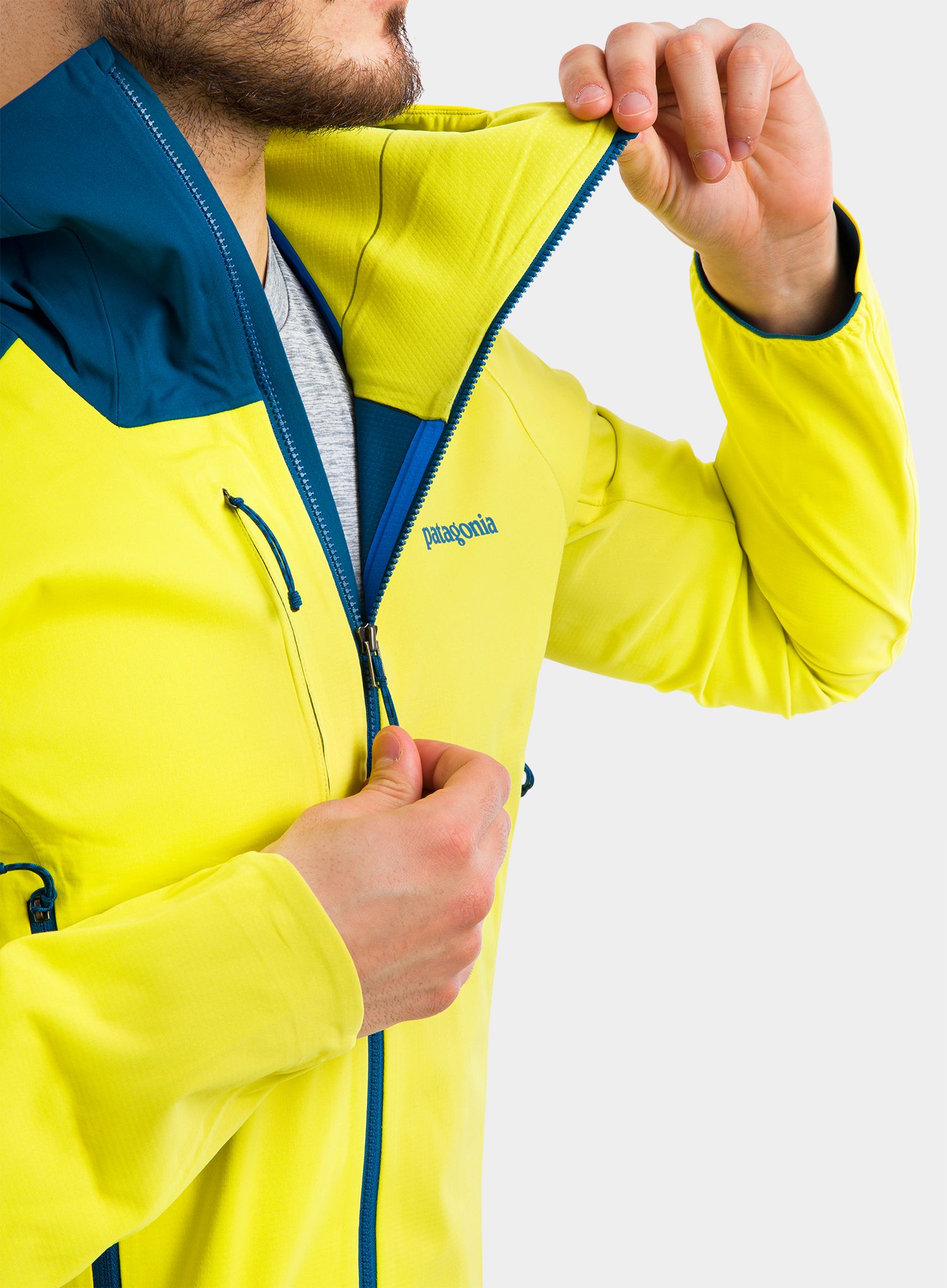 Moška smučarska jakna Patagonia Upstride Jacket - chartreuse