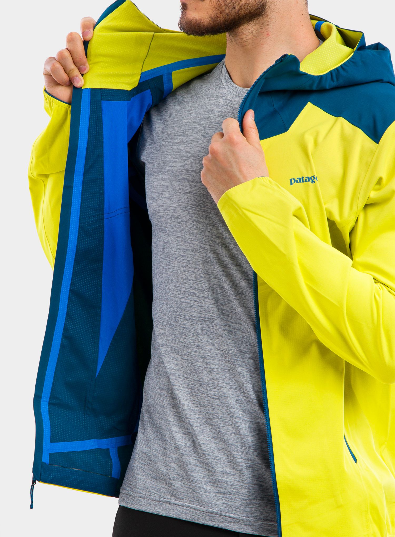 Moška smučarska jakna Patagonia Upstride Jacket - chartreuse