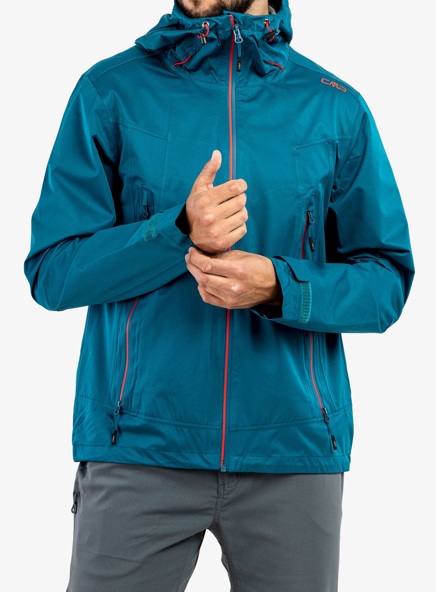 Nepremočljiva jakna CMP Morgan Jacket Fix Hood - deep lake