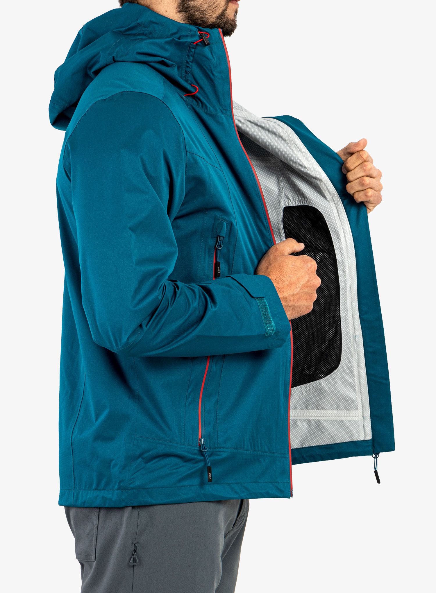 Nepremočljiva jakna CMP Morgan Jacket Fix Hood - deep lake