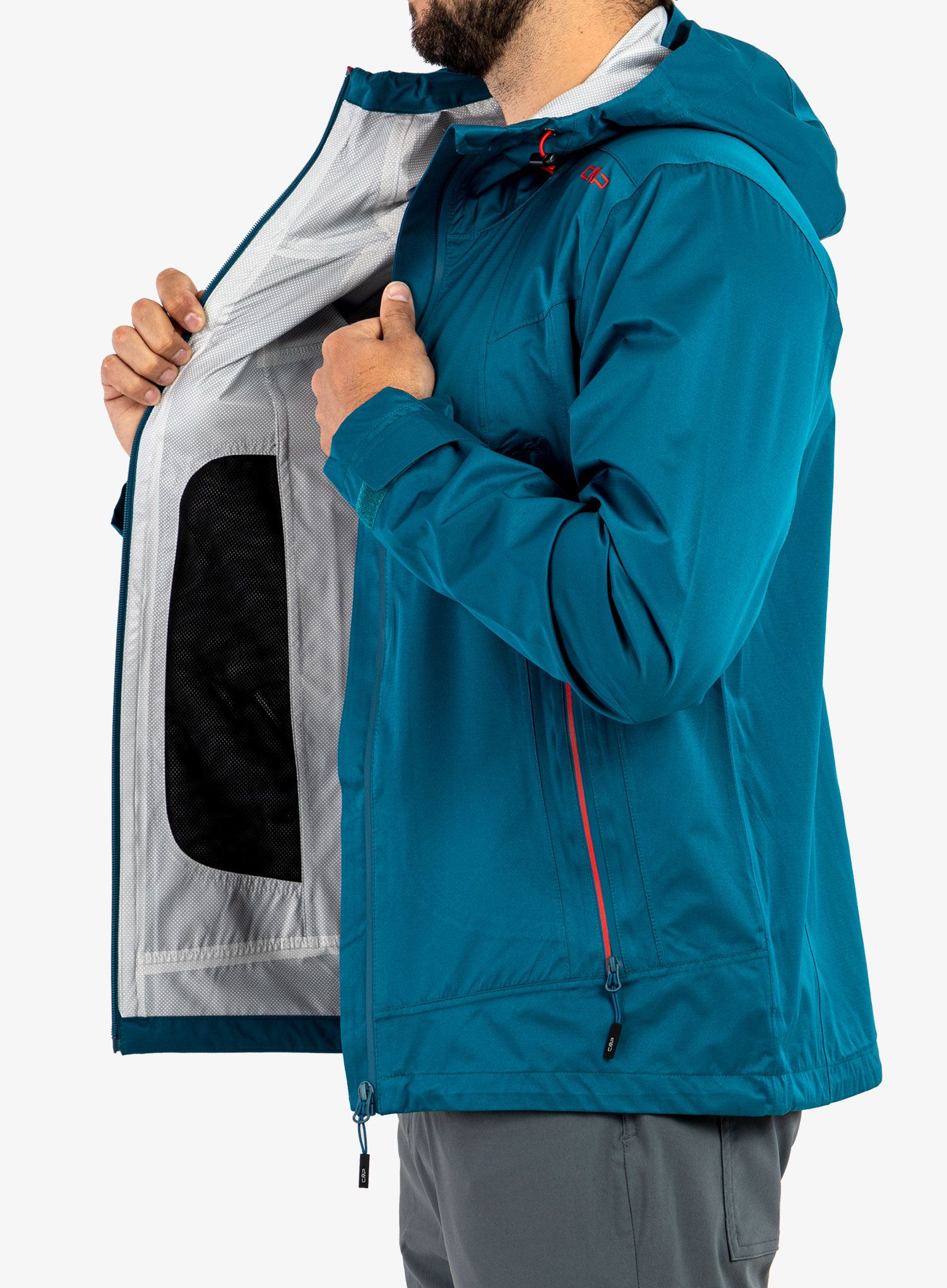 Nepremočljiva jakna CMP Morgan Jacket Fix Hood - deep lake