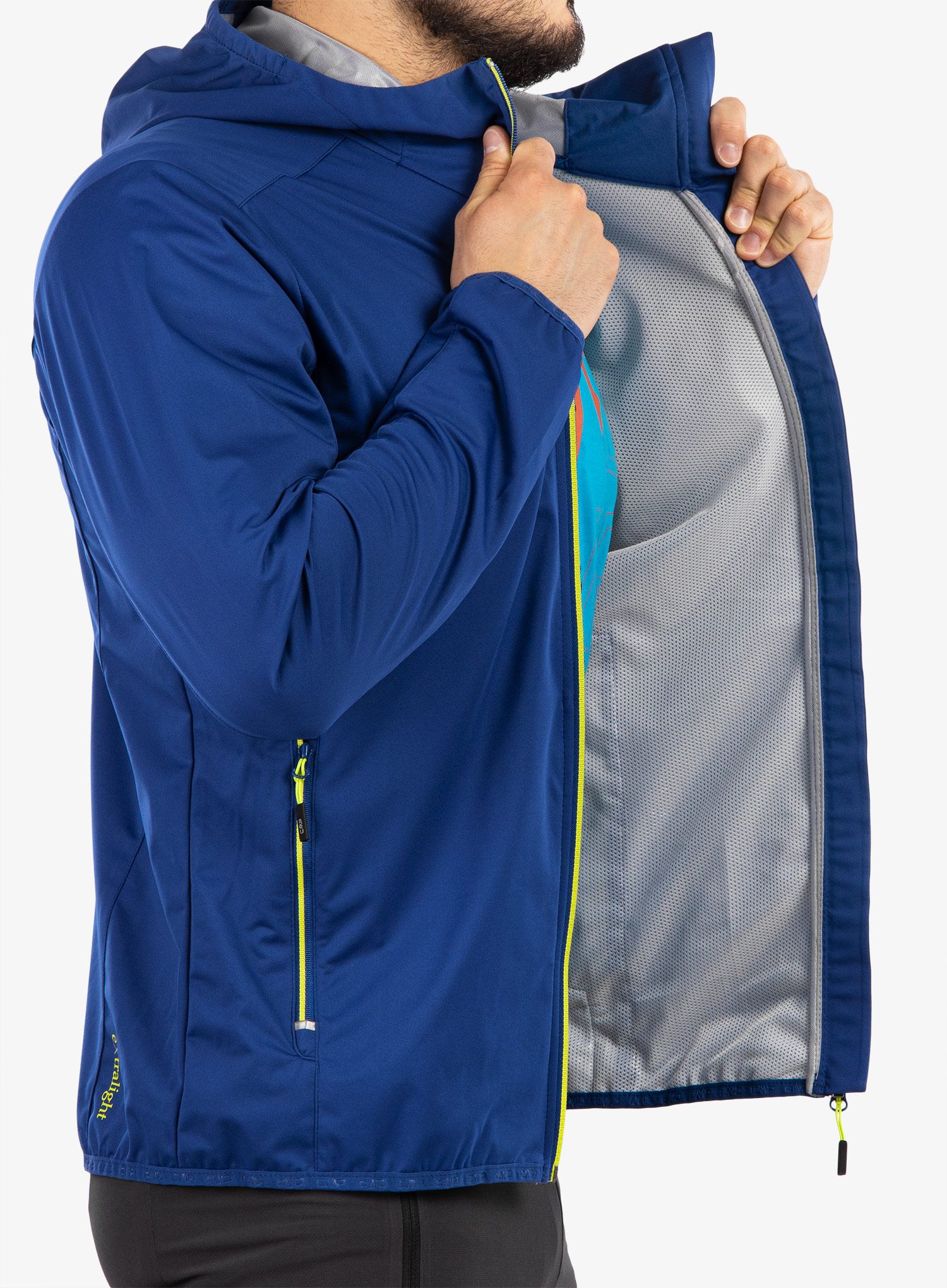 Nepremočljiva jakna CMP Wes Jacket Fix Hood - electric