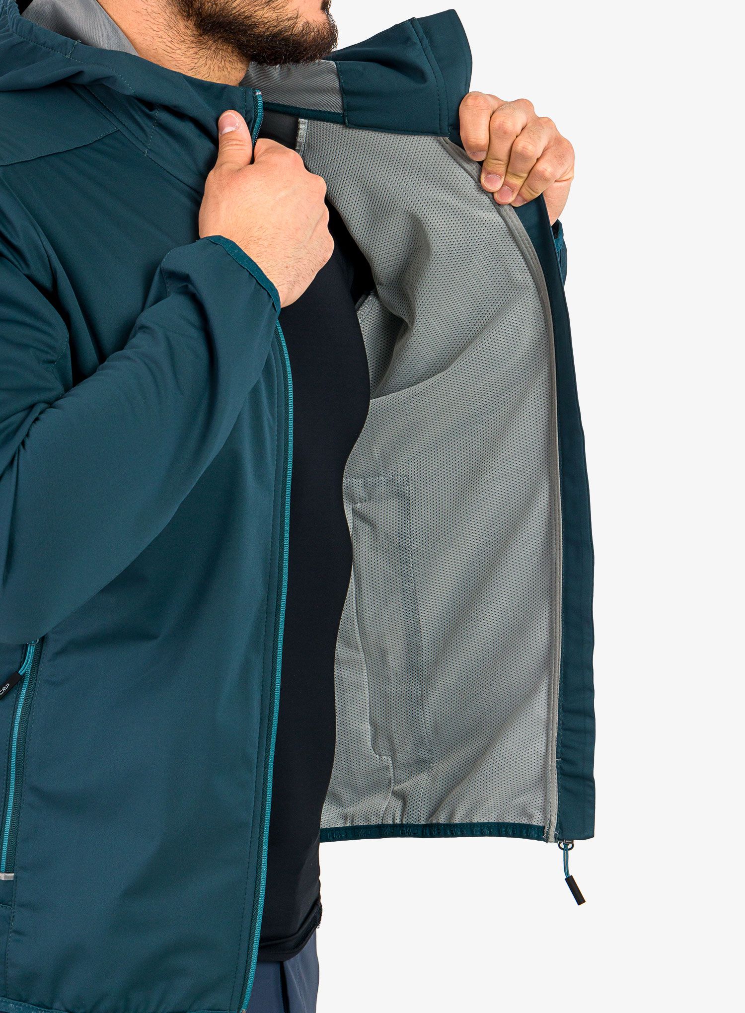 Nepremočljiva jakna CMP Wes Jacket Fix Hood - petrol