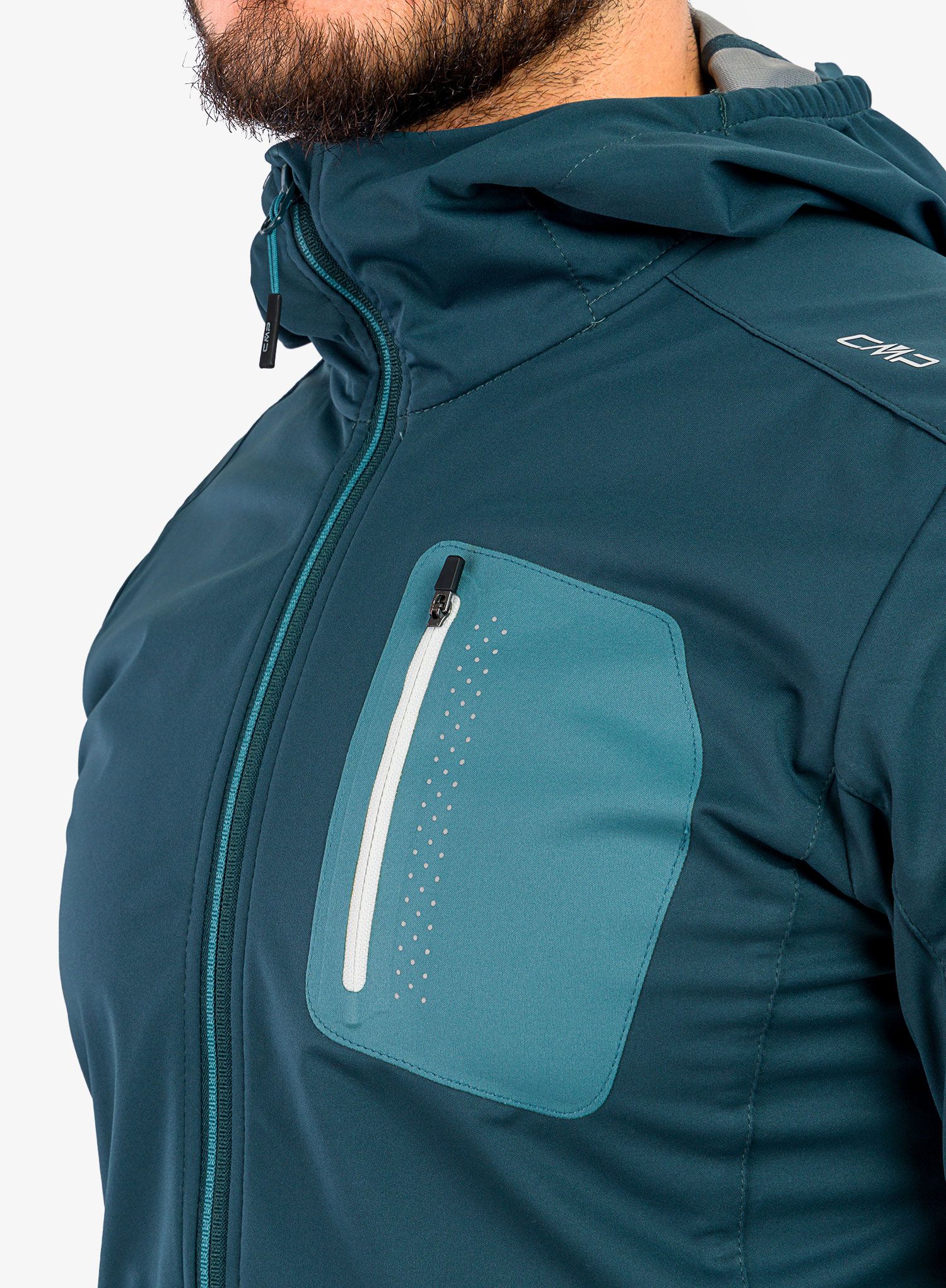 Nepremočljiva jakna CMP Wes Jacket Fix Hood - petrol
