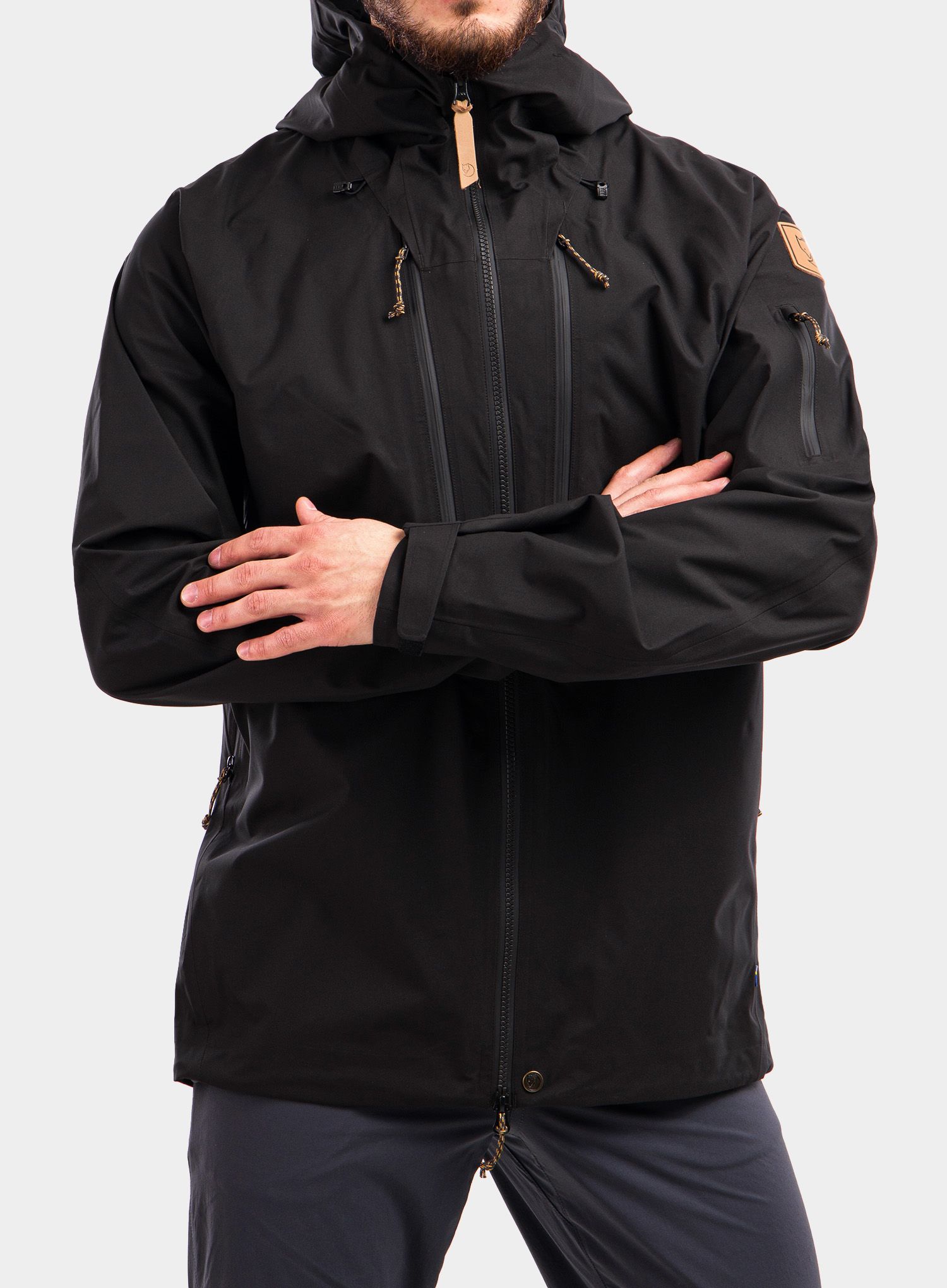 Nepremočljiva jakna Fjallraven Keb Eco-Shell Jacket - black