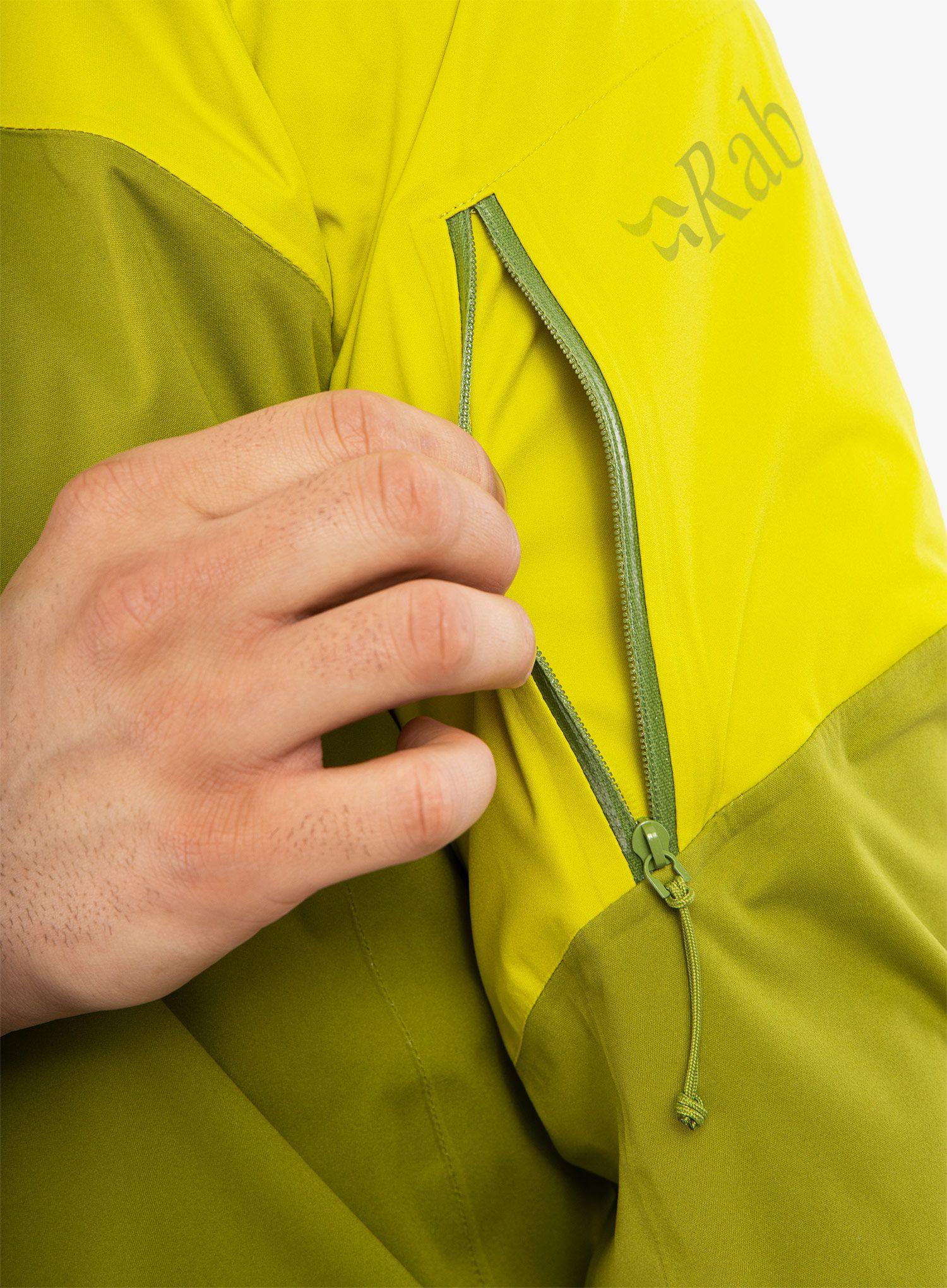 Nepremočljiva jakna Rab Kinetic Ultra Jacket - aspen green/zest