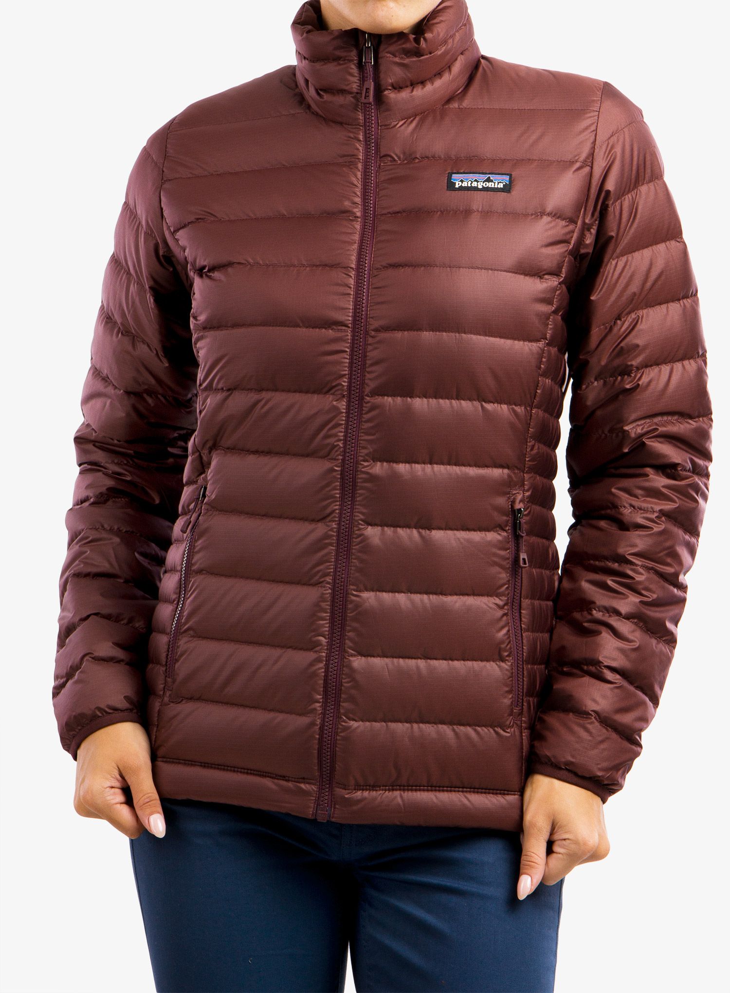 Ženska puhovka Patagonia Down Sweater Jacket - dark ruby