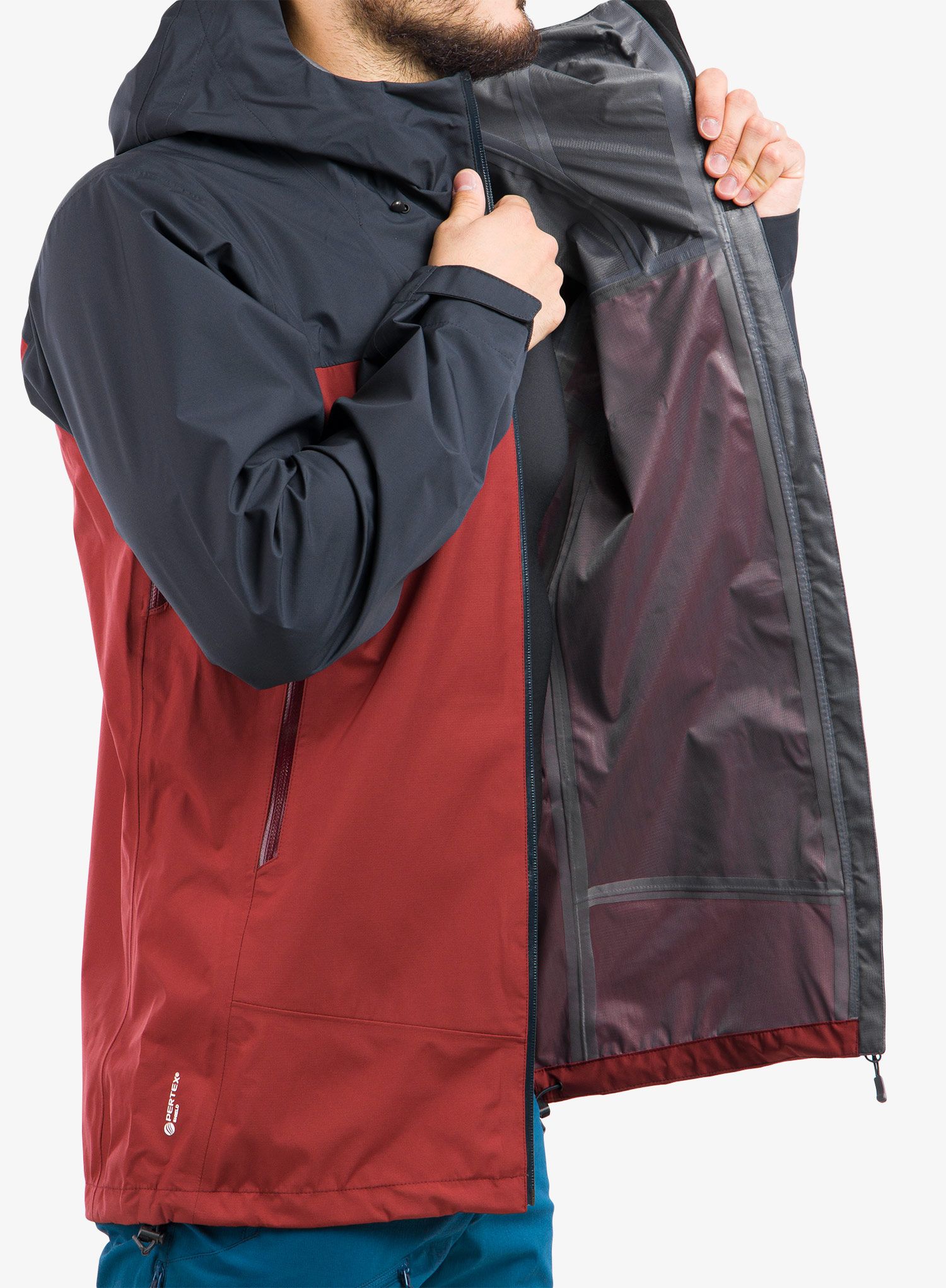 Moška jakna Rab Arc Eco Jacket - beluga/oxblood red