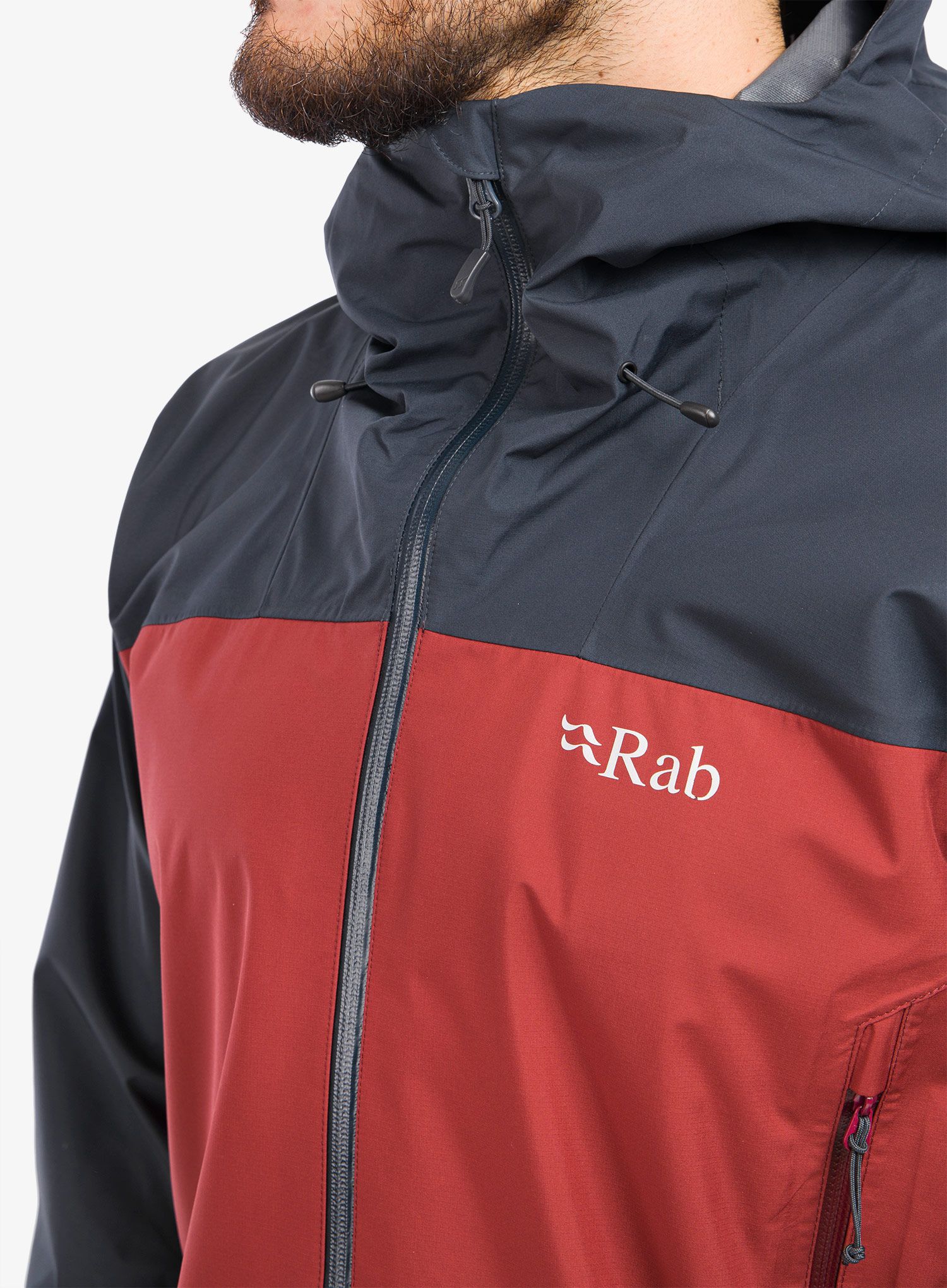 Moška jakna Rab Arc Eco Jacket - beluga/oxblood red