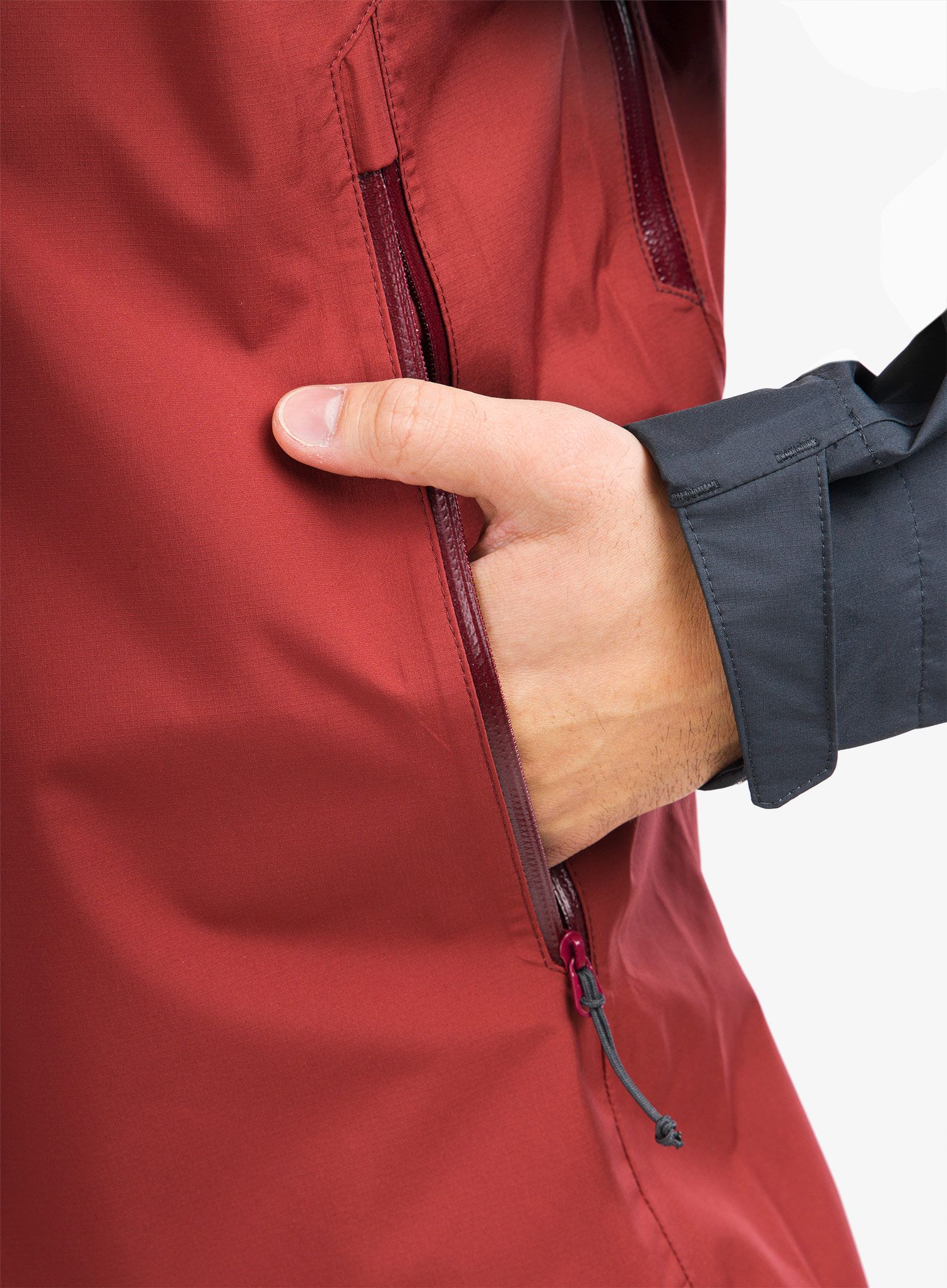 Moška jakna Rab Arc Eco Jacket - beluga/oxblood red