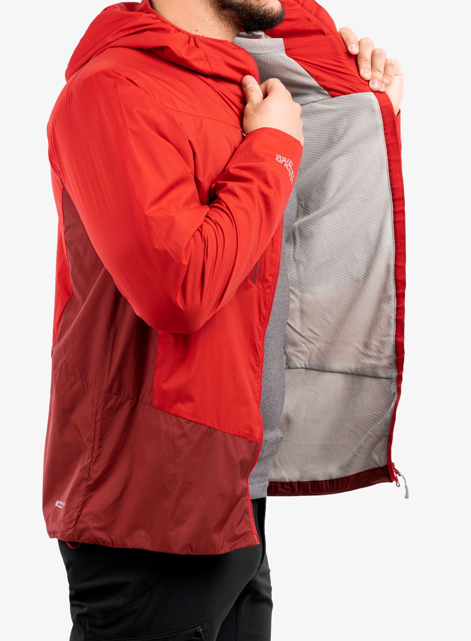Moška jakna Rab VR Alpine Light Jacket - oxblood red/ascent red