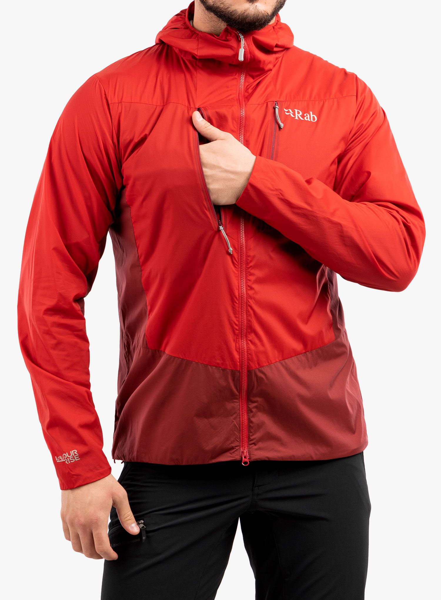 Moška jakna Rab VR Alpine Light Jacket - oxblood red/ascent red