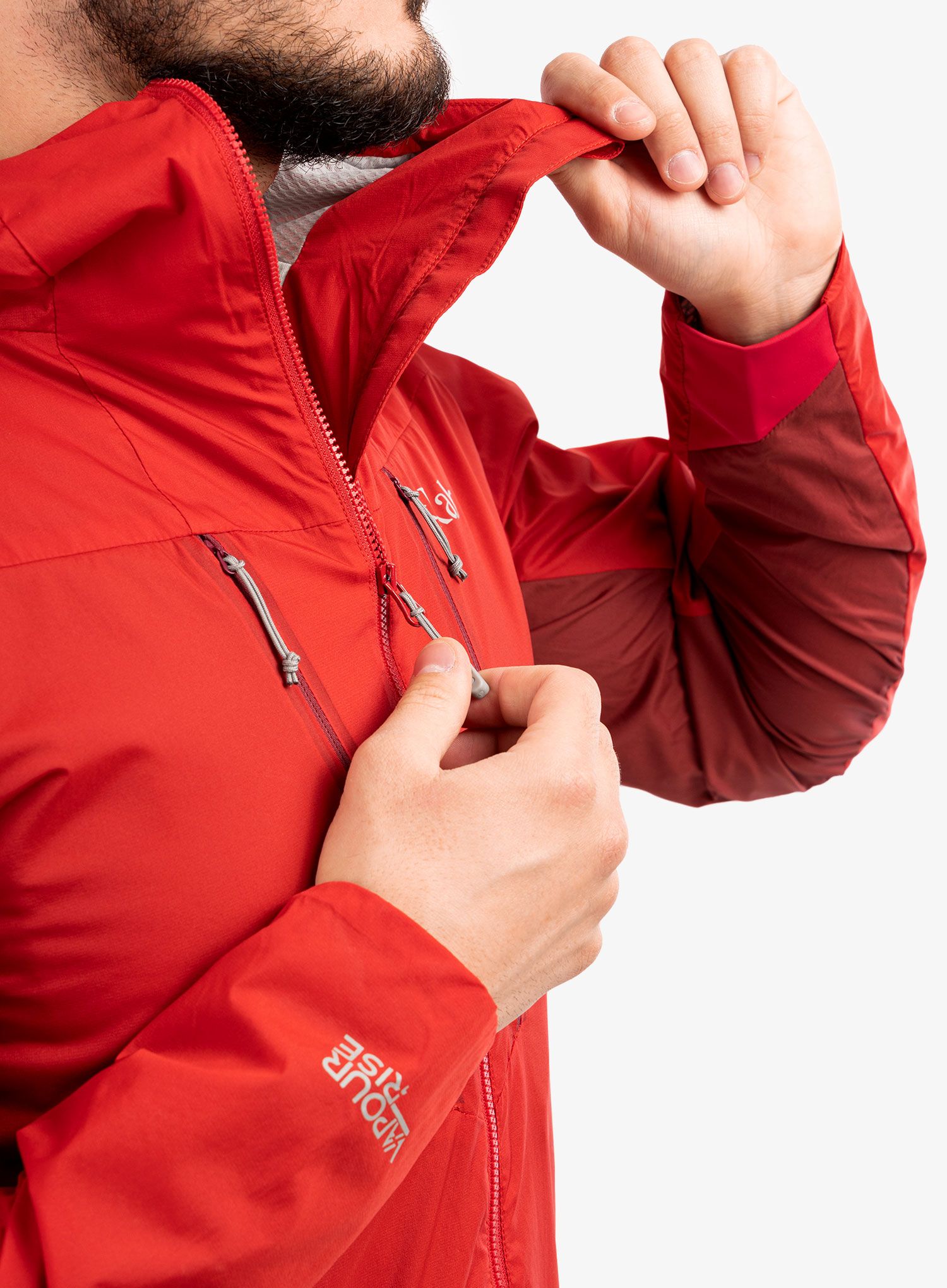 Moška jakna Rab VR Alpine Light Jacket - oxblood red/ascent red