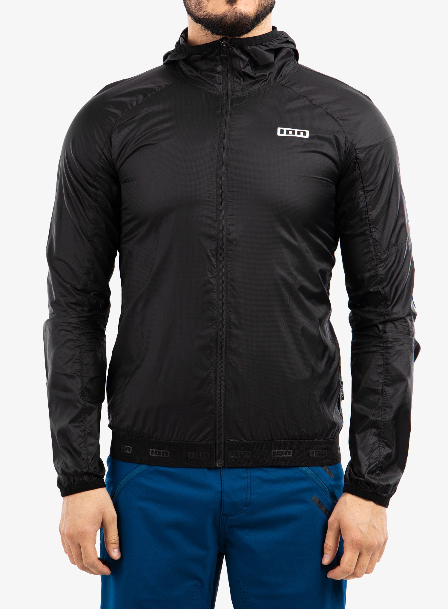 Kolesarska jakna ION Logo Wind - black