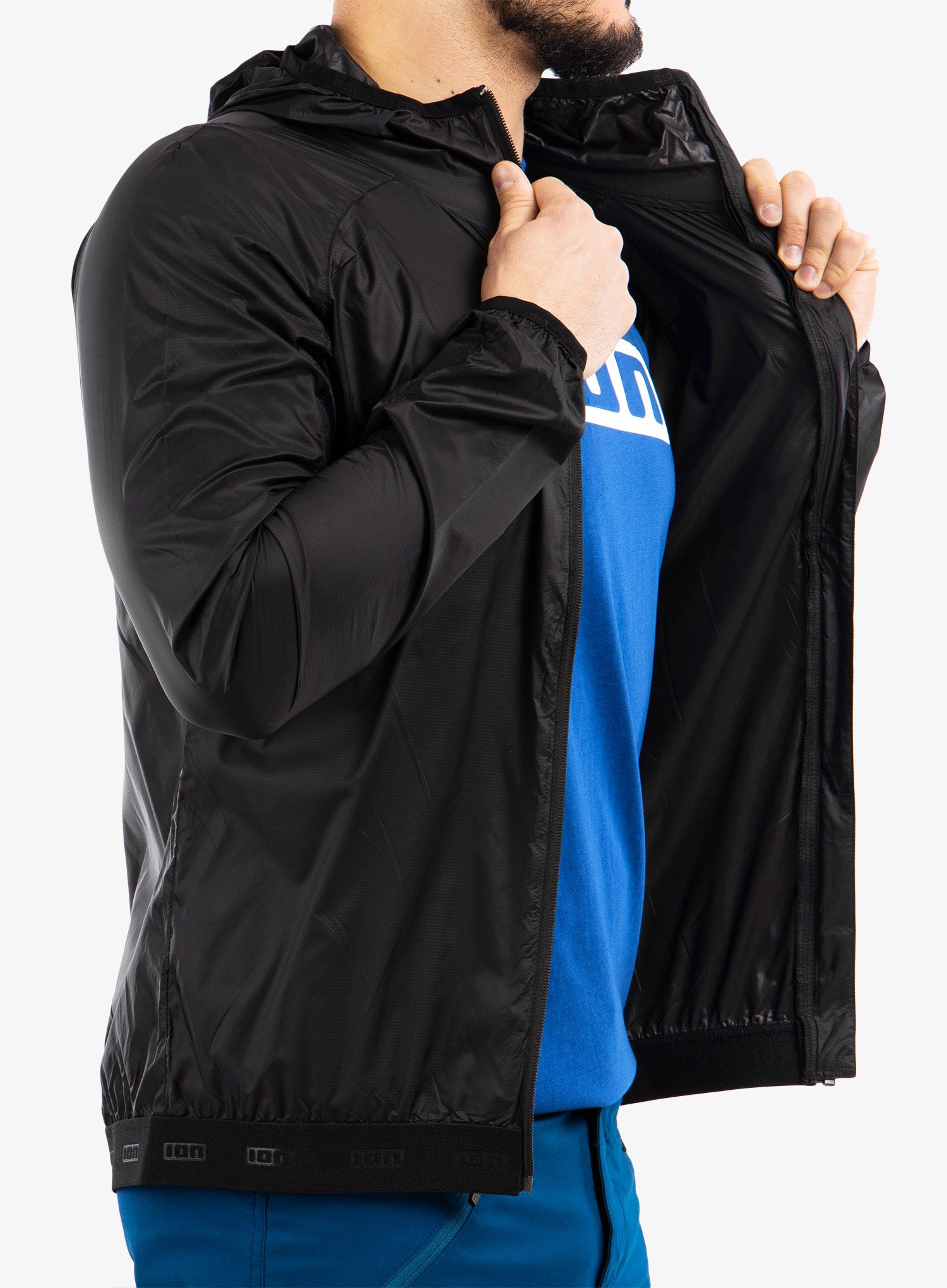 Kolesarska jakna ION Logo Wind - black