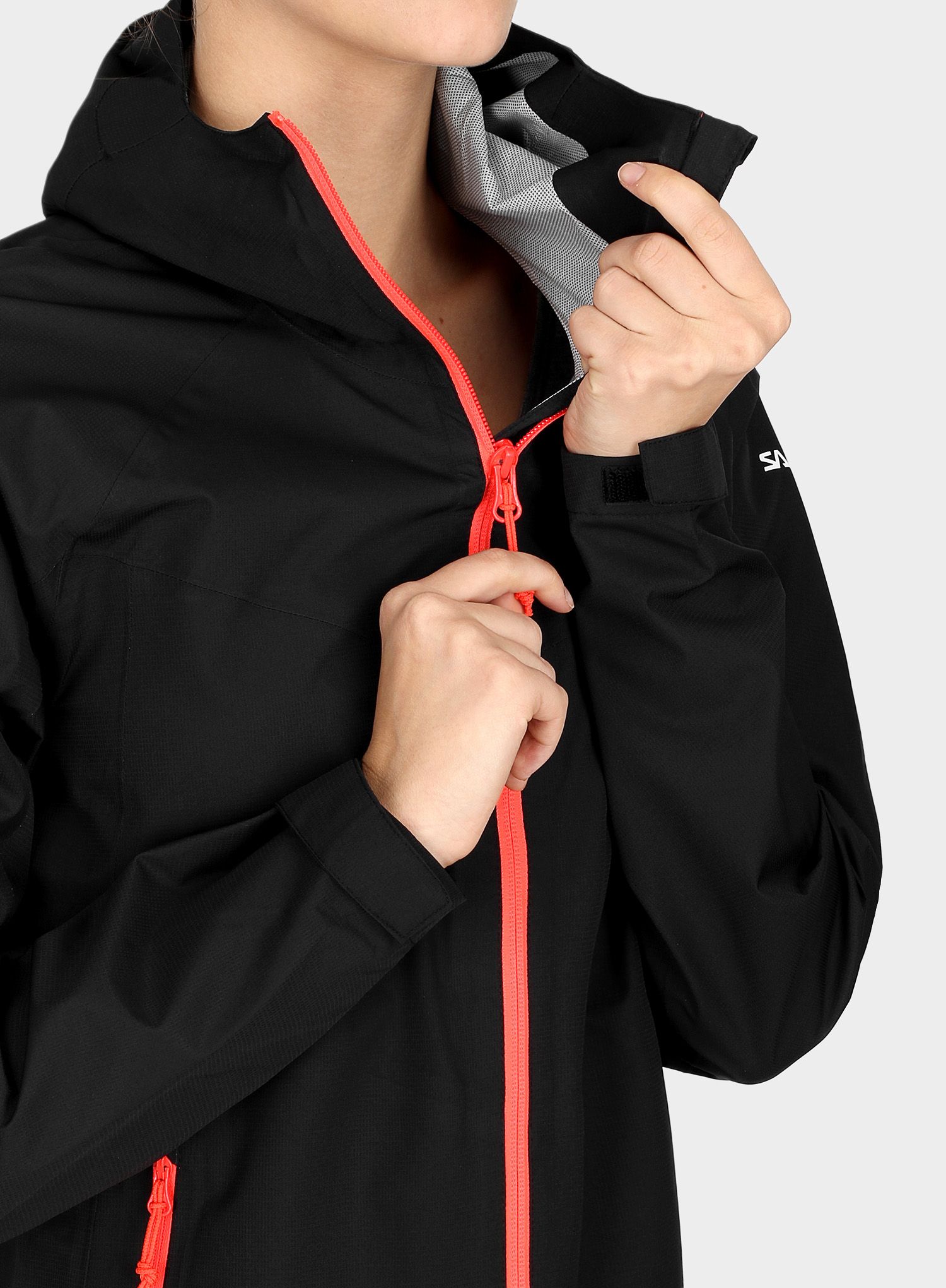 Ženska jakna Salewa Puez Aqua 3 PTX Jacket - black out/red