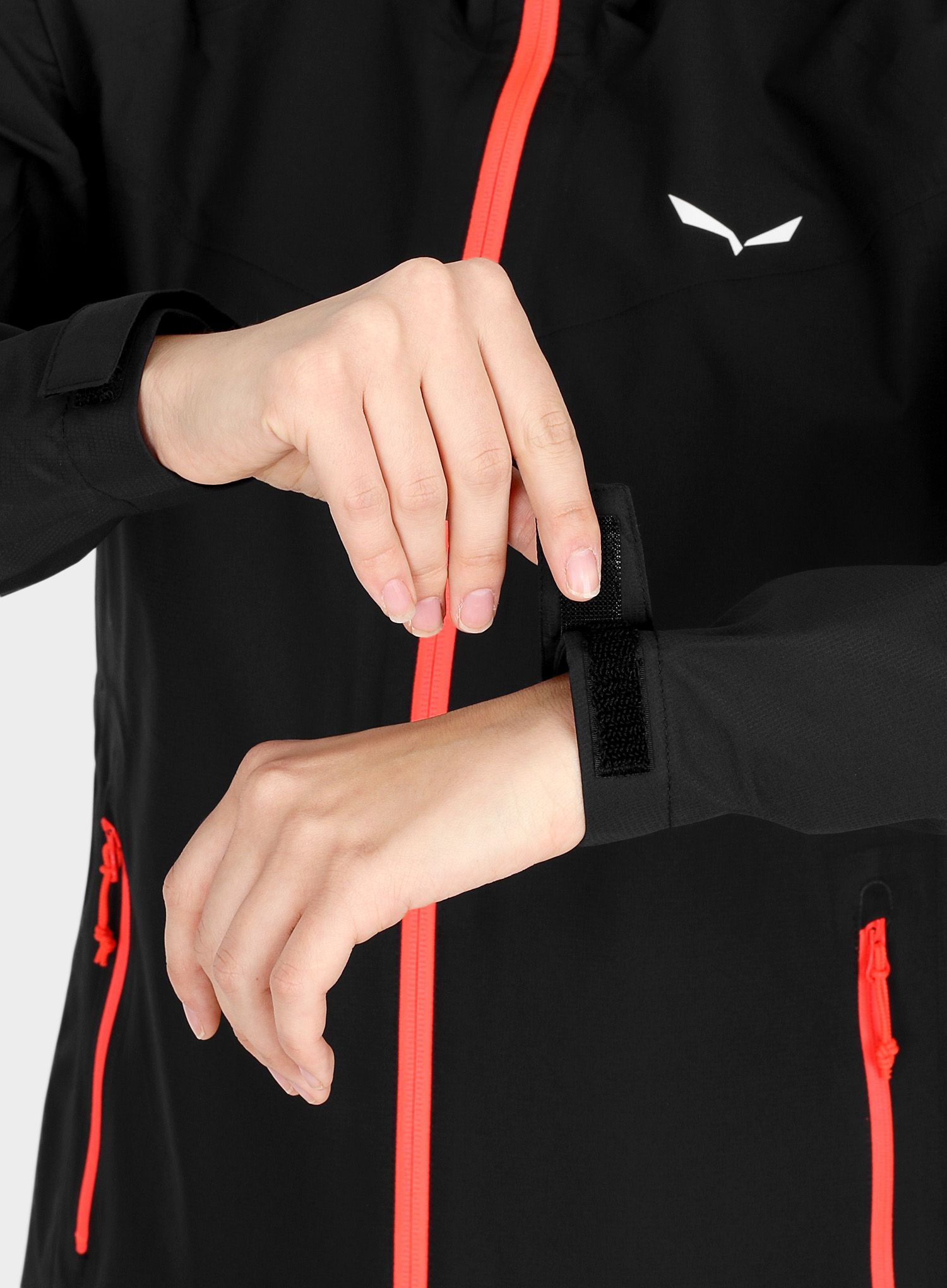 Ženska jakna Salewa Puez Aqua 3 PTX Jacket - black out/red