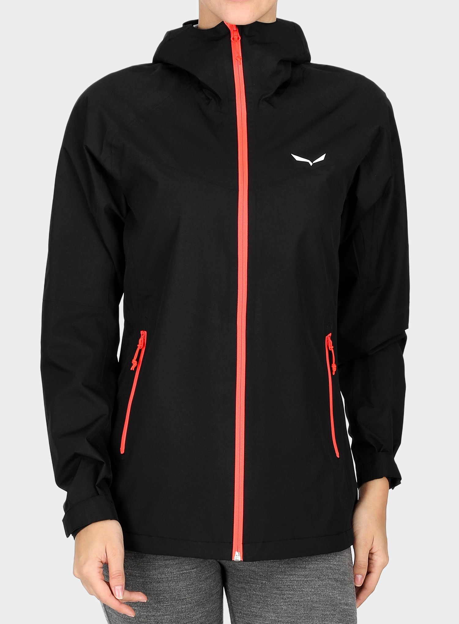 Ženska jakna Salewa Puez Aqua 3 PTX Jacket - black out/red