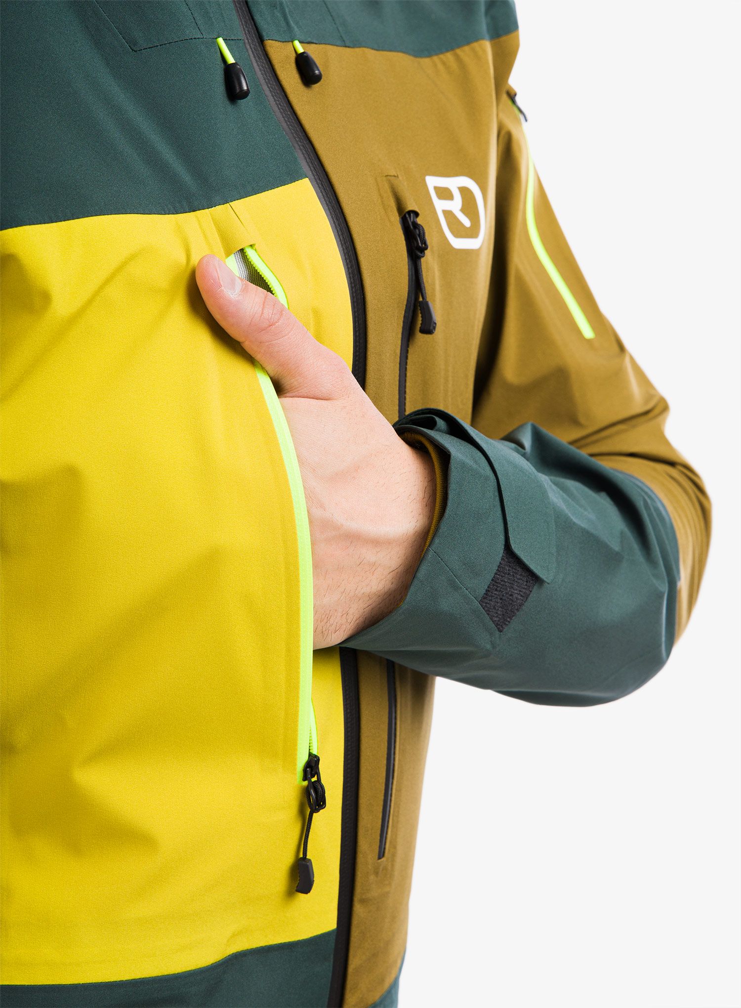 Moška smučarska jakna Ortovox 3l Deep Shell Jacket - green pine