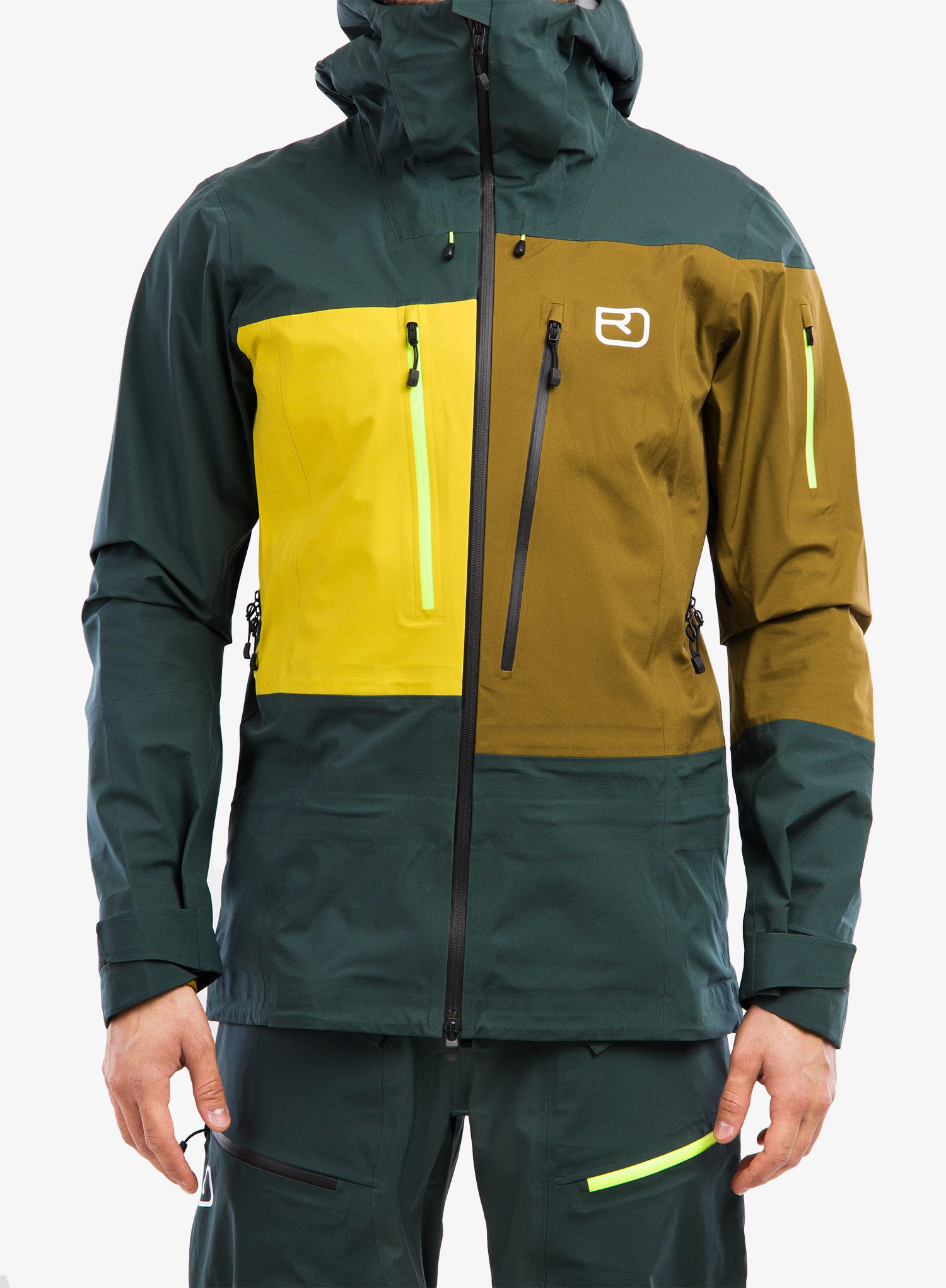 Moška smučarska jakna Ortovox 3l Deep Shell Jacket - green pine