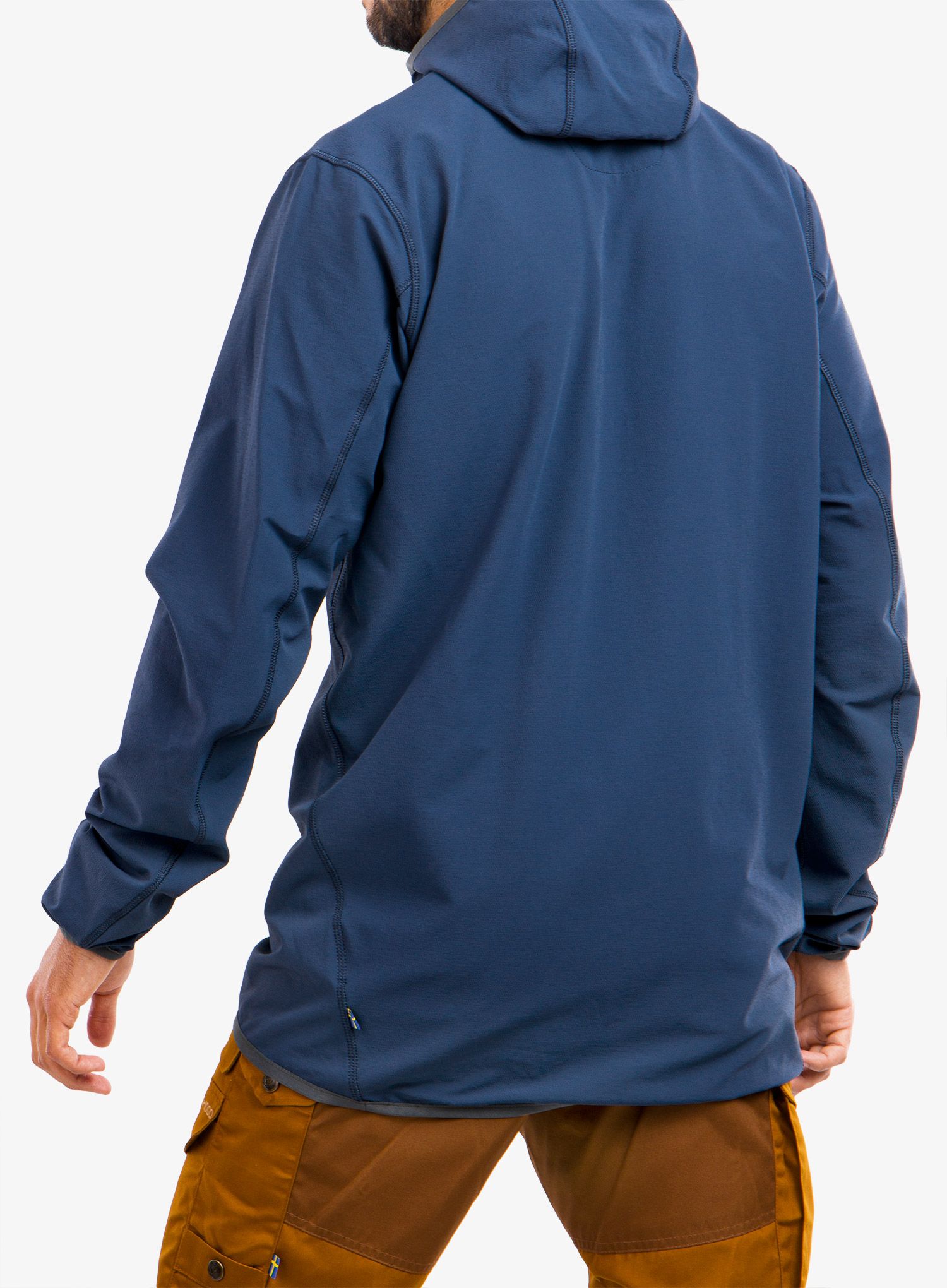 Softshell jakna Fjallraven Bergtagen Stretch Half Zip - mountain blue