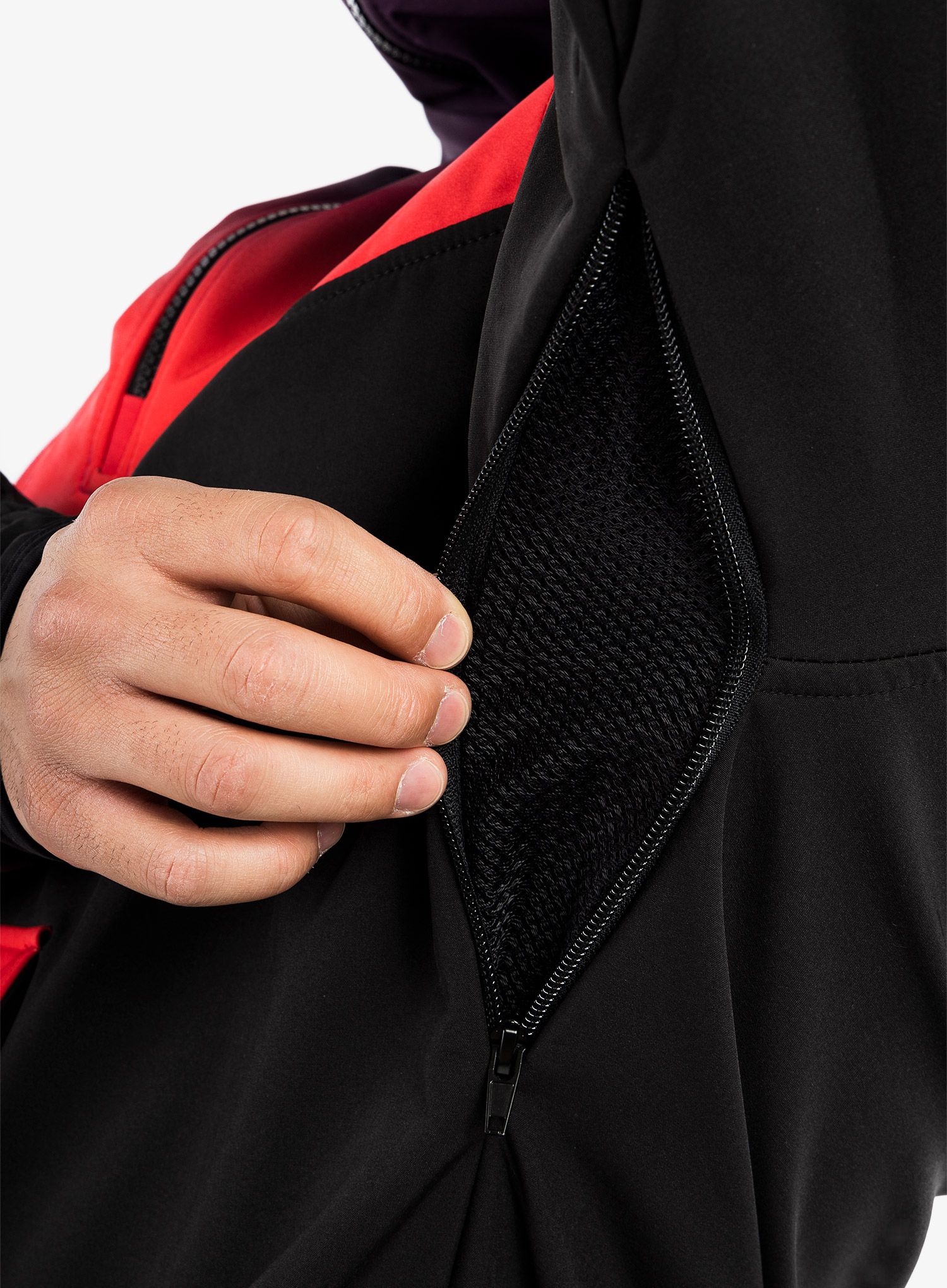 Moška jakna Majesty Anorak Softshell - black/gradient red