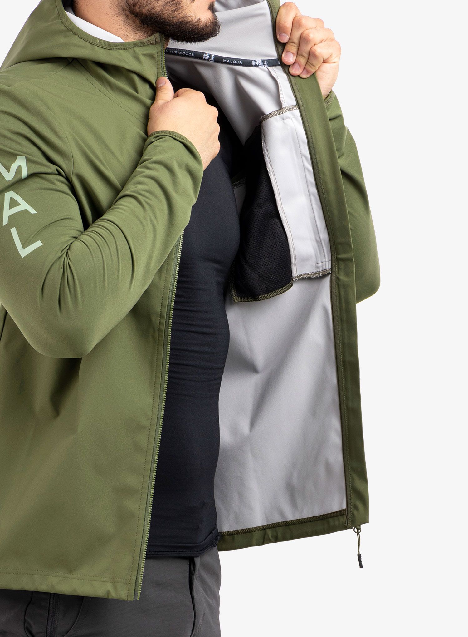 Softshell jakna Maloja Beifuss - moss