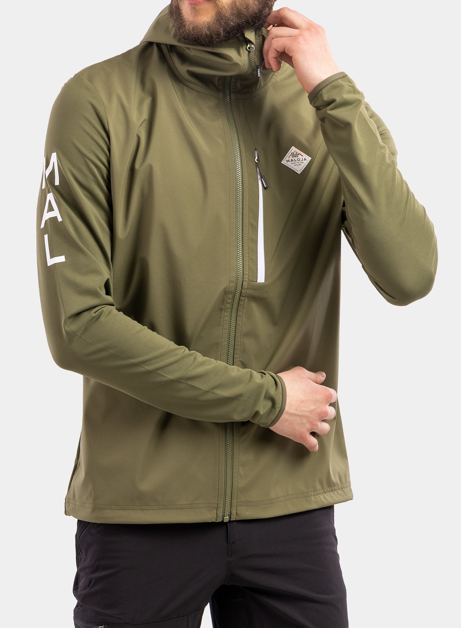 Softshell jakna Maloja Beifuss - moss/moss