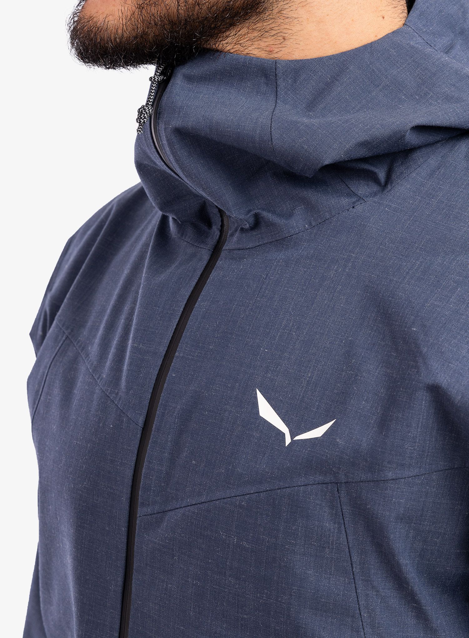 Hardshell jakna Salewa Fanes Wool PTX Jacket - premium navy melange