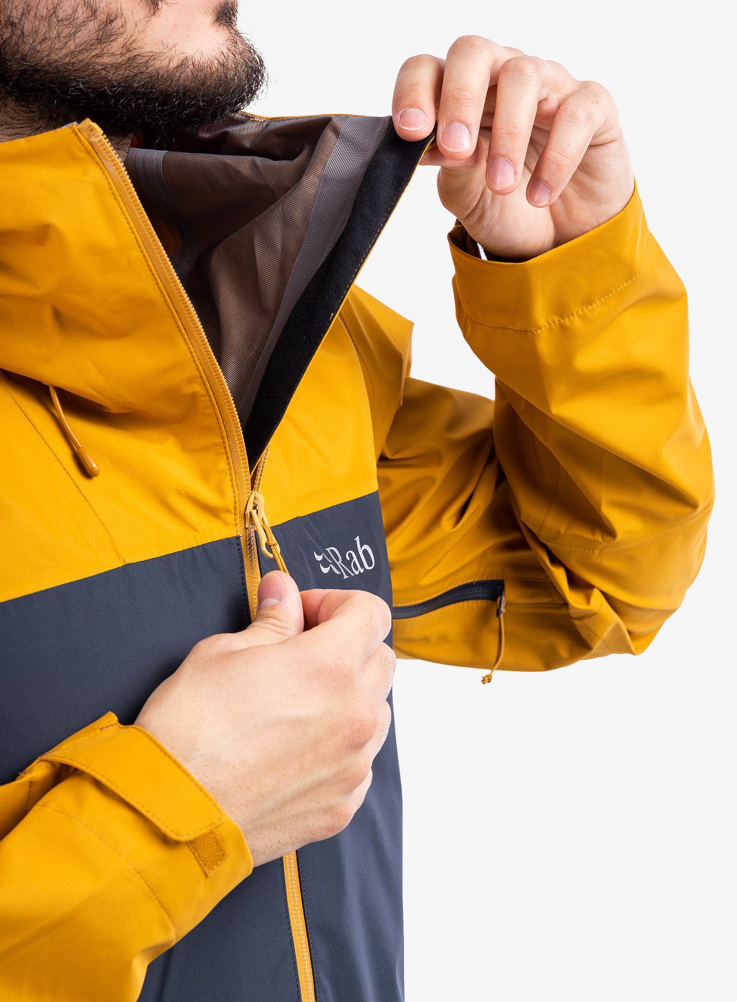 Hardshell jakna Rab Arc Eco Jacket - dark butternut/beluga