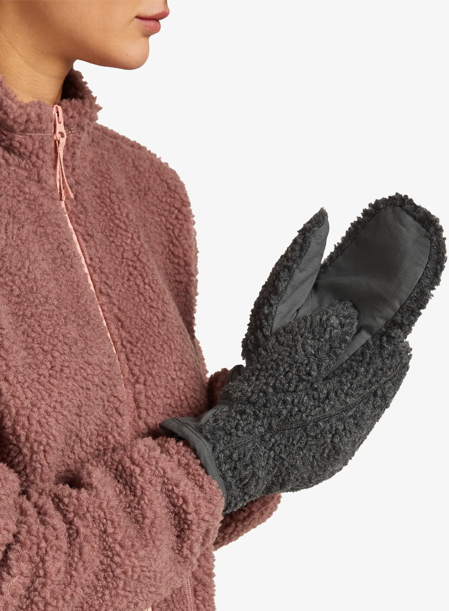 Palčniki Icebreaker Merino Blend 960 RealFleece High Pile Mittens - jet hthr/obsidian/black