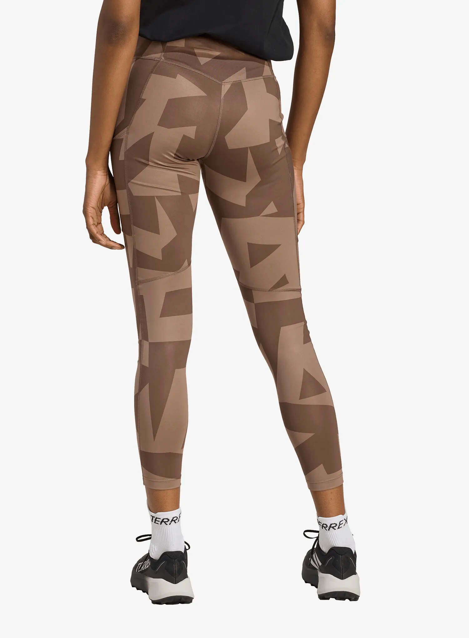 Ženske pajkice adidas TERREX Multi Leggings Printed - trace brown/earth strata