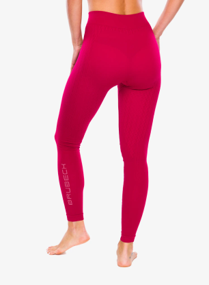 Ženske termo pajkice Brubeck Extreme Thermo Pant - burgundy