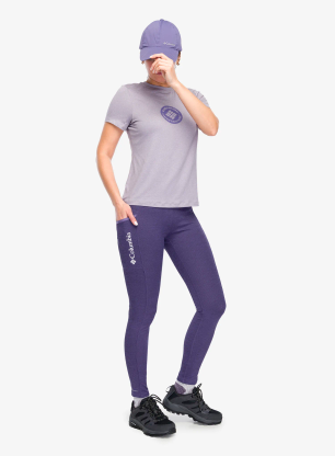 Ženske pajkice Columbia Move Legging - stormwatch heather