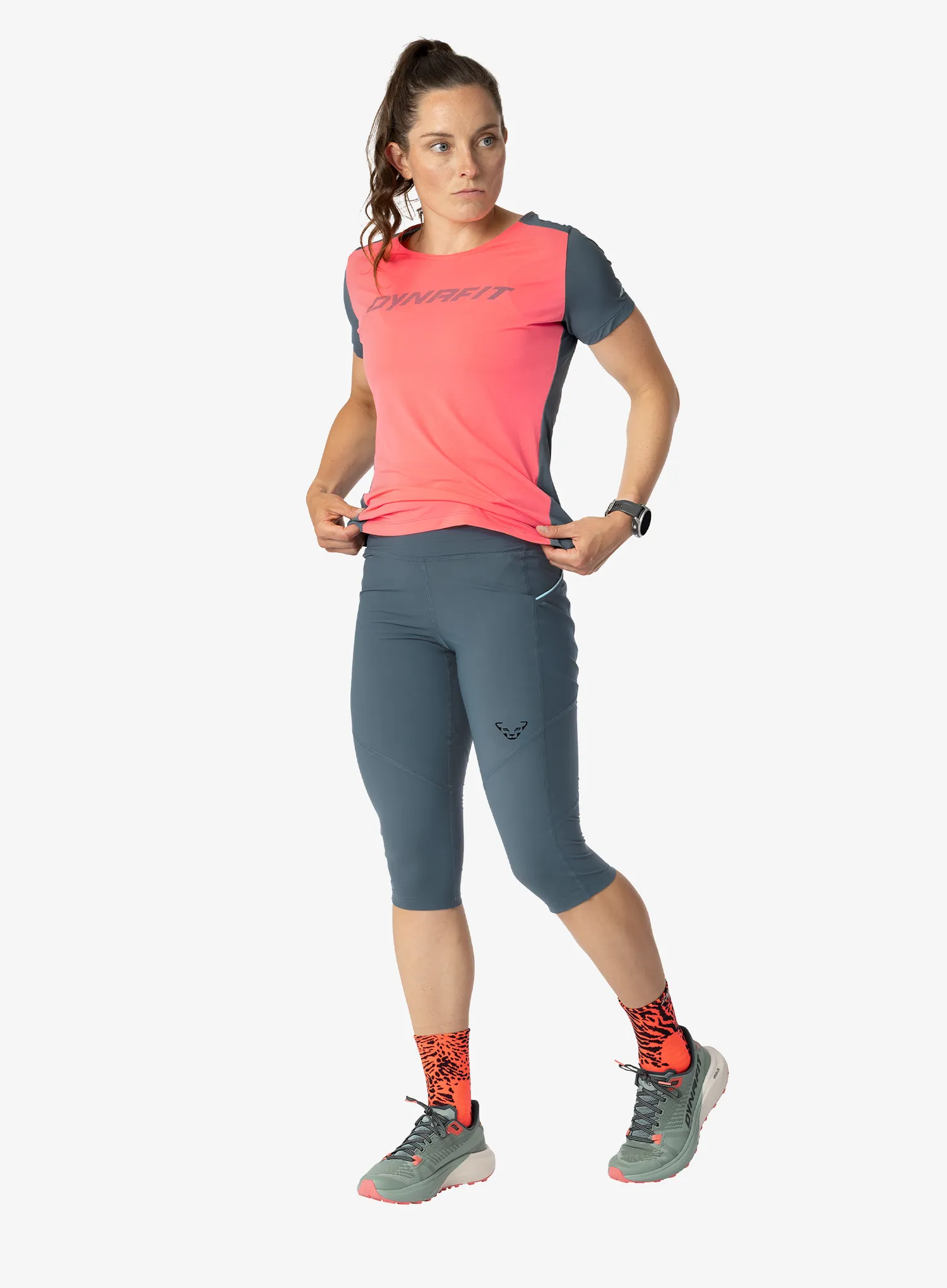 Ženske tekaške pajkice Dynafit Alpine 3/4 Tights - cinder