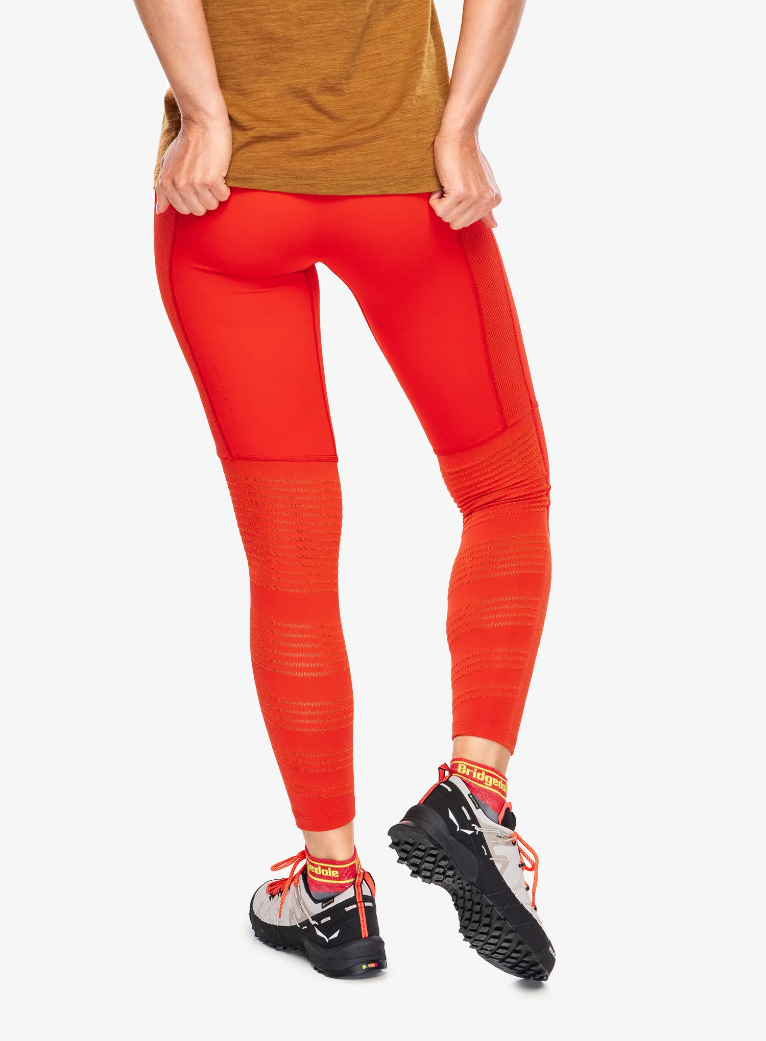 Ženske pajkice Salewa Pedroc Dry Resp Hybrid Tights - flame