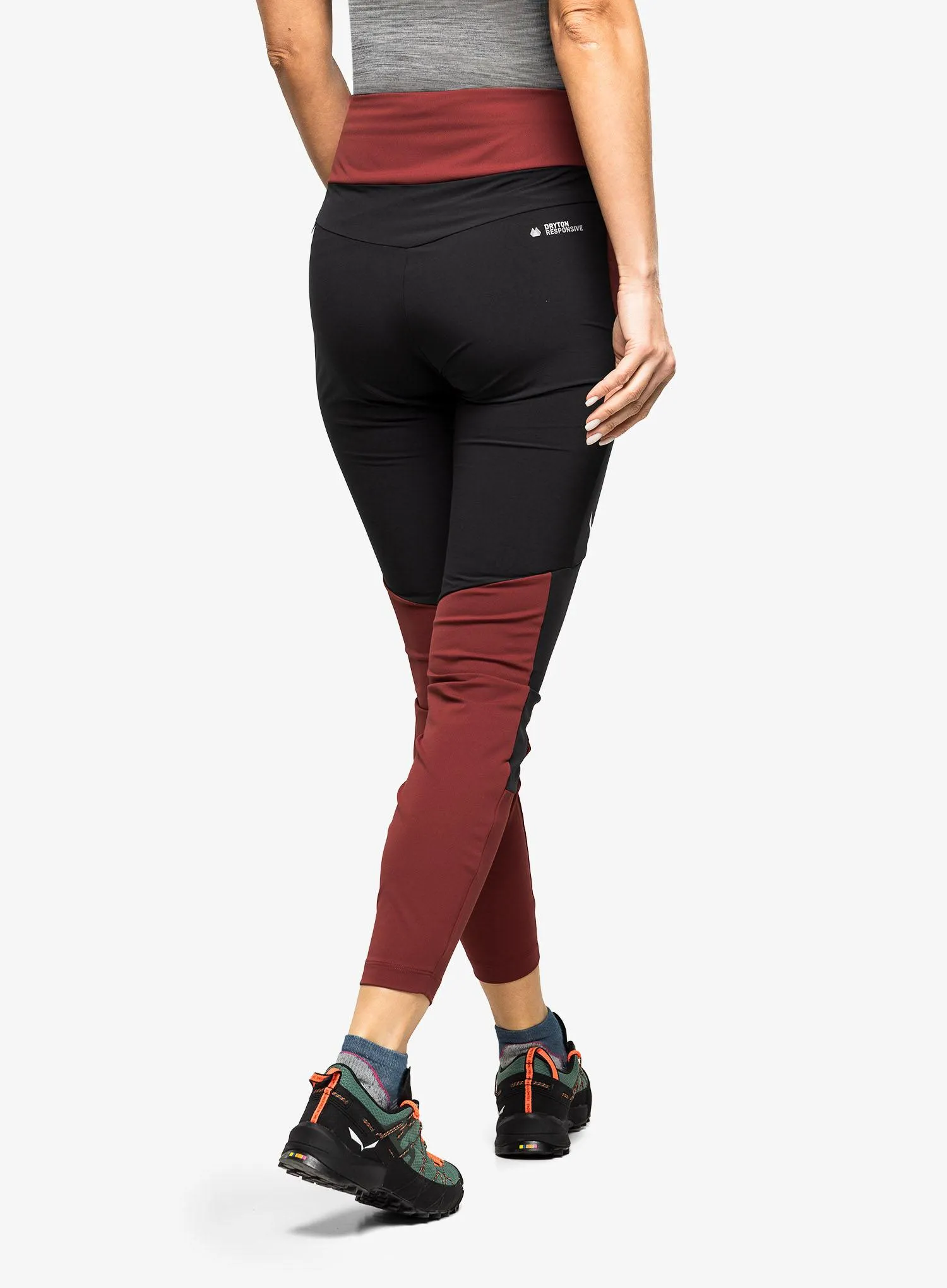 Ženske hlače Salewa Puez Dry Responsive Cargo Tights - syrah