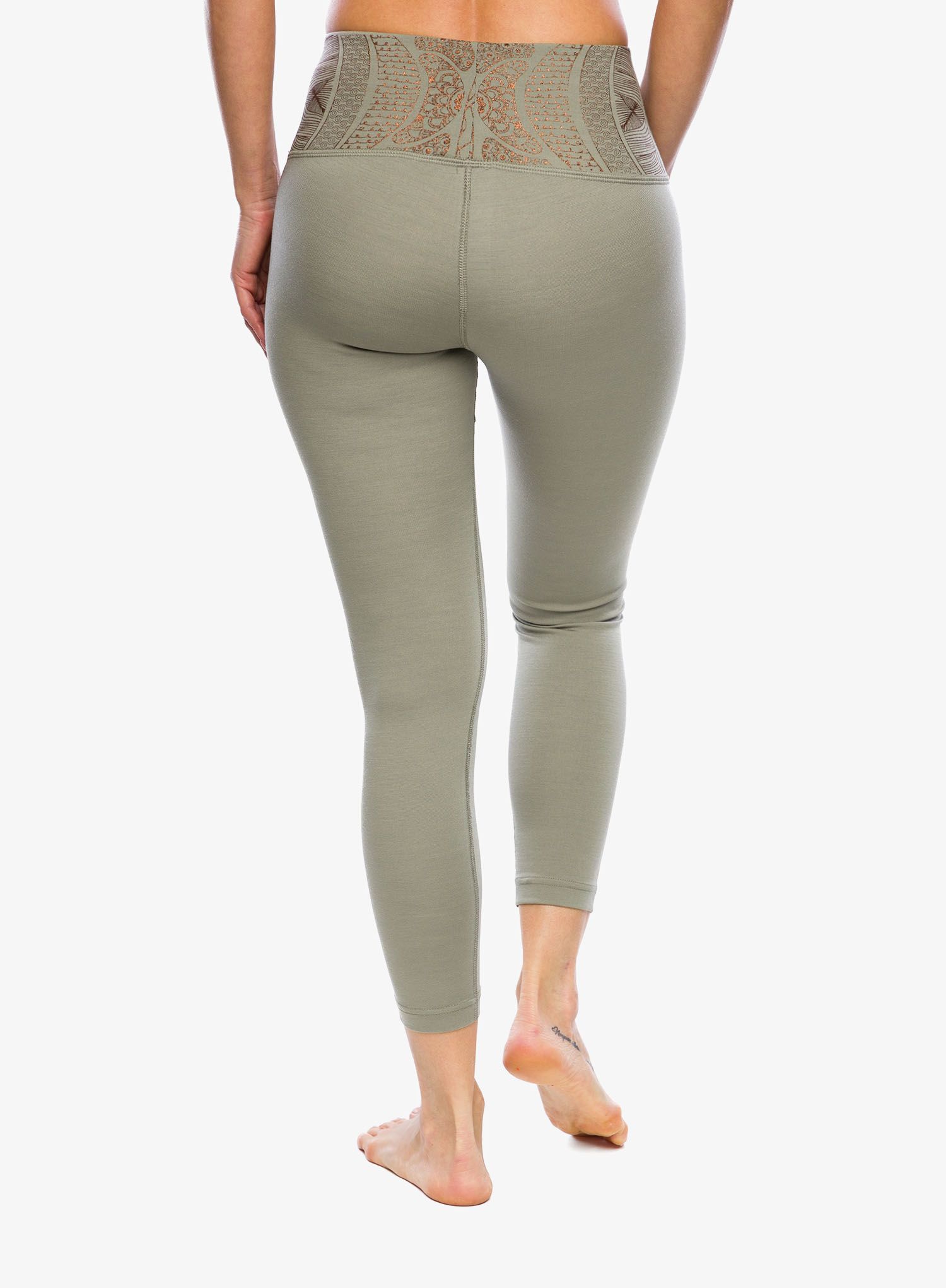Ženske pajkice Super.natural Arabesque Tights - dried sage/copper