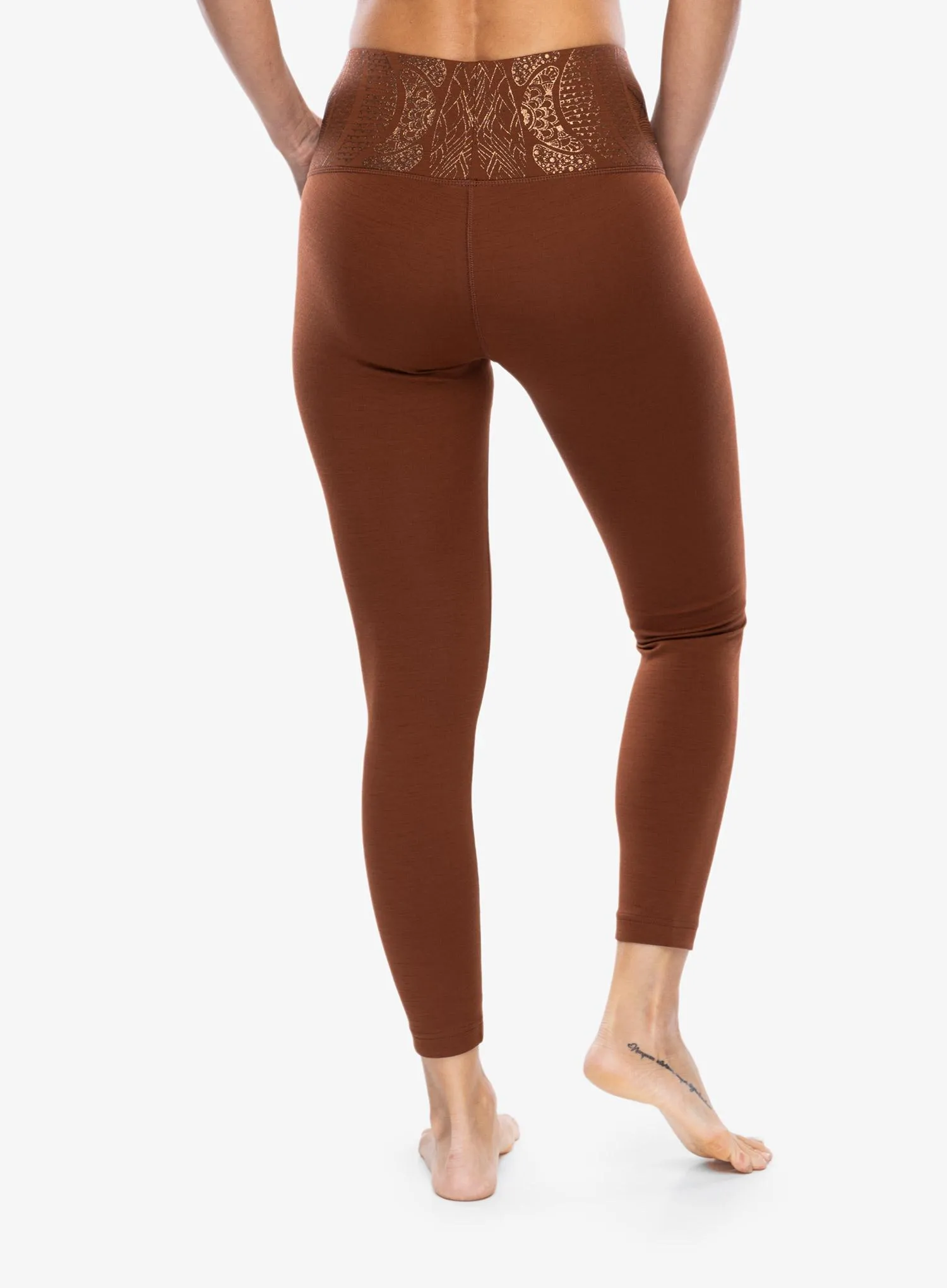 Ženske pajkice Super.natural Arabesque Tights - horn brown/copper